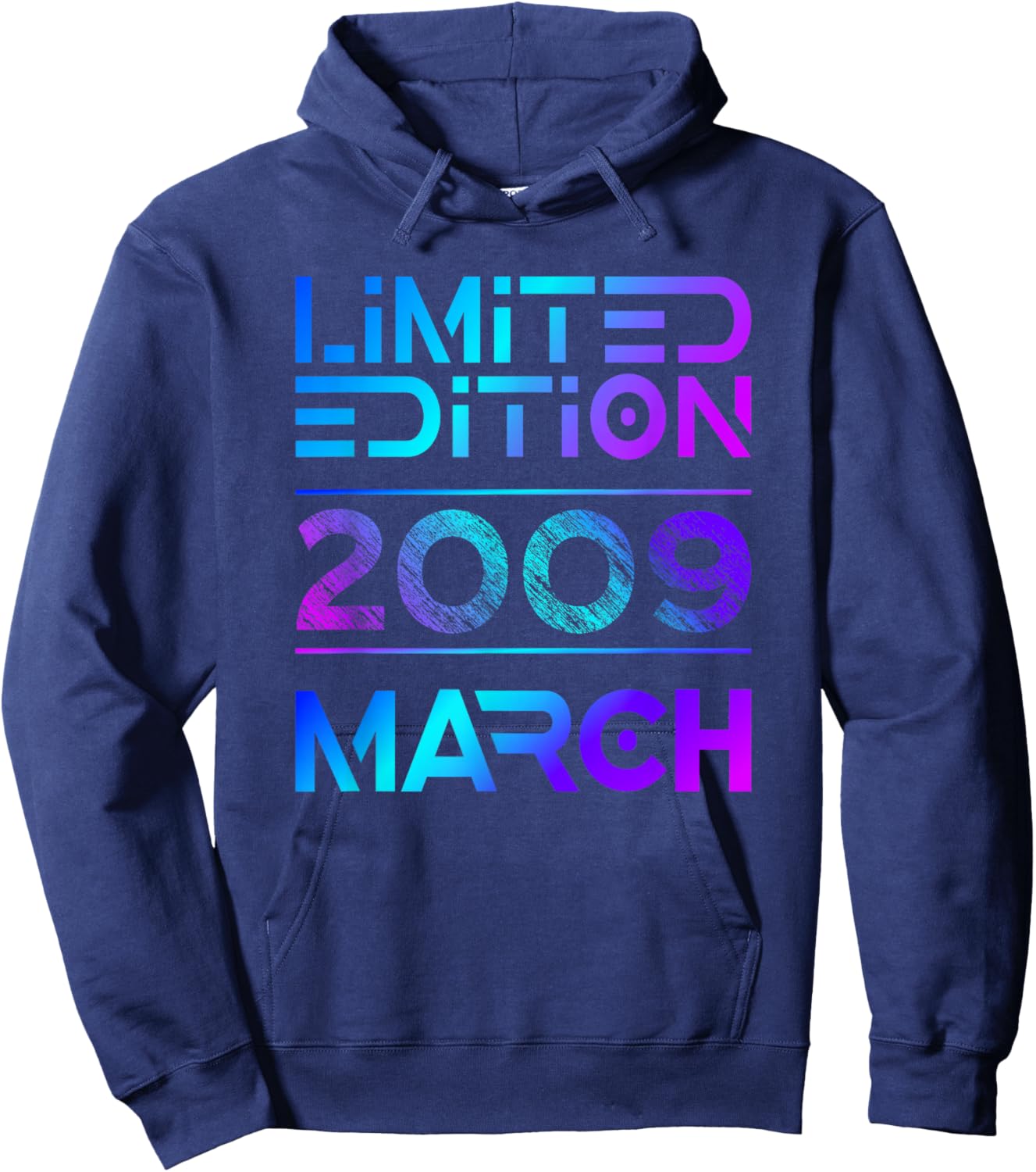 Limited Edition March 2009 Vintage 17. Birthday Hoodie - Hoodie | Navy