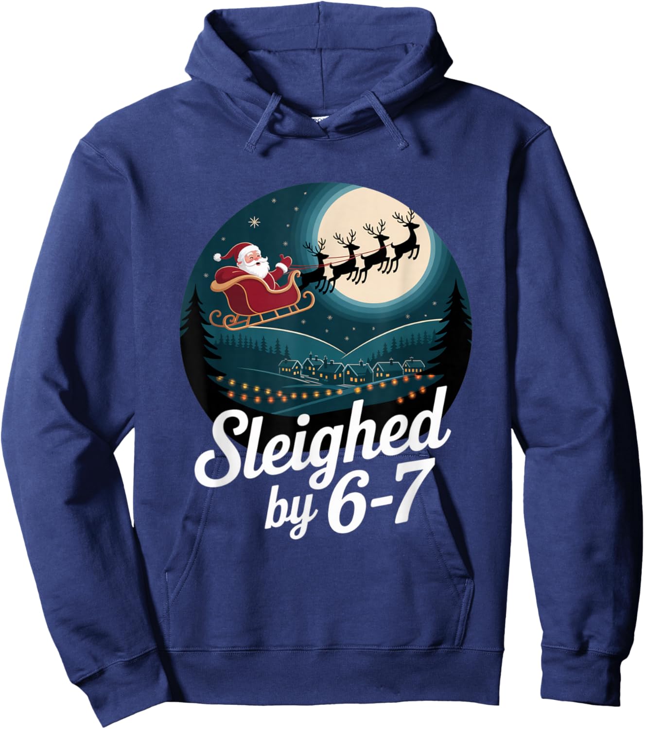Christmas 67 Funny Xmas Six Seven Ugly Sweater 6-7 Hoodie - Hoodie | Navy