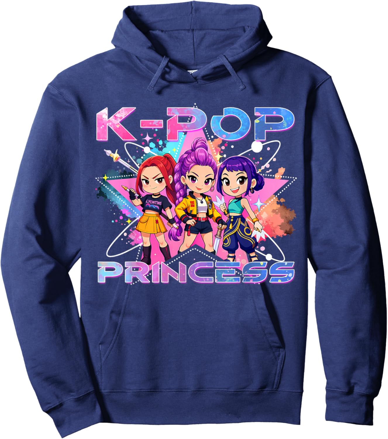 K-pop Princess K Pop Kids Girls K-pop Birthday Girl Kpop Hoodie - Hoodie | Navy