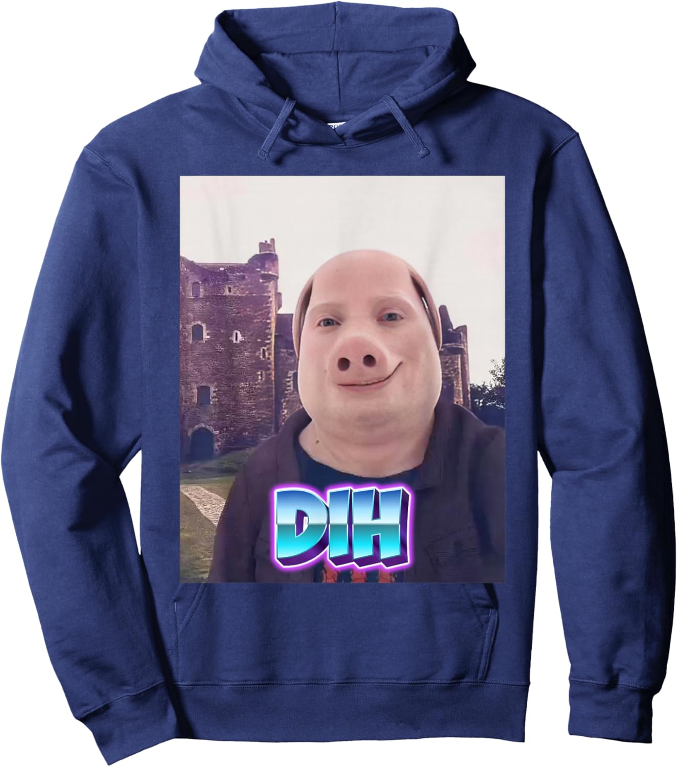 John Pork Meme Dih Funny Memes Internet Memes Brainrot Memes Hoodie - Hoodie | Navy