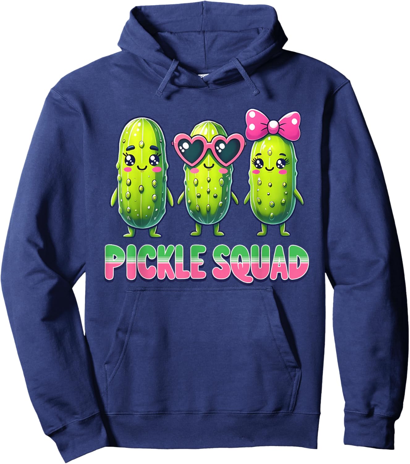 Cute Pickle Squad Funny Toddler Kids Pickle Boys Girls Hoodie - Hoodie | Navy