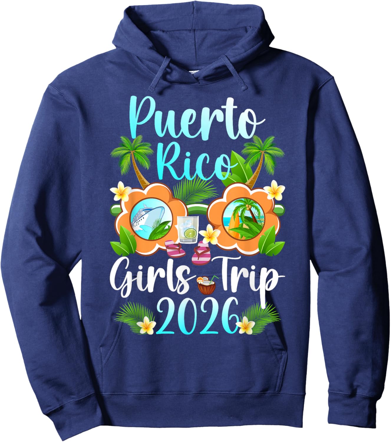 Puerto Rico Girls Trip 2026 Girls Vacation Puerto Rico Hoodie - Hoodie | Navy
