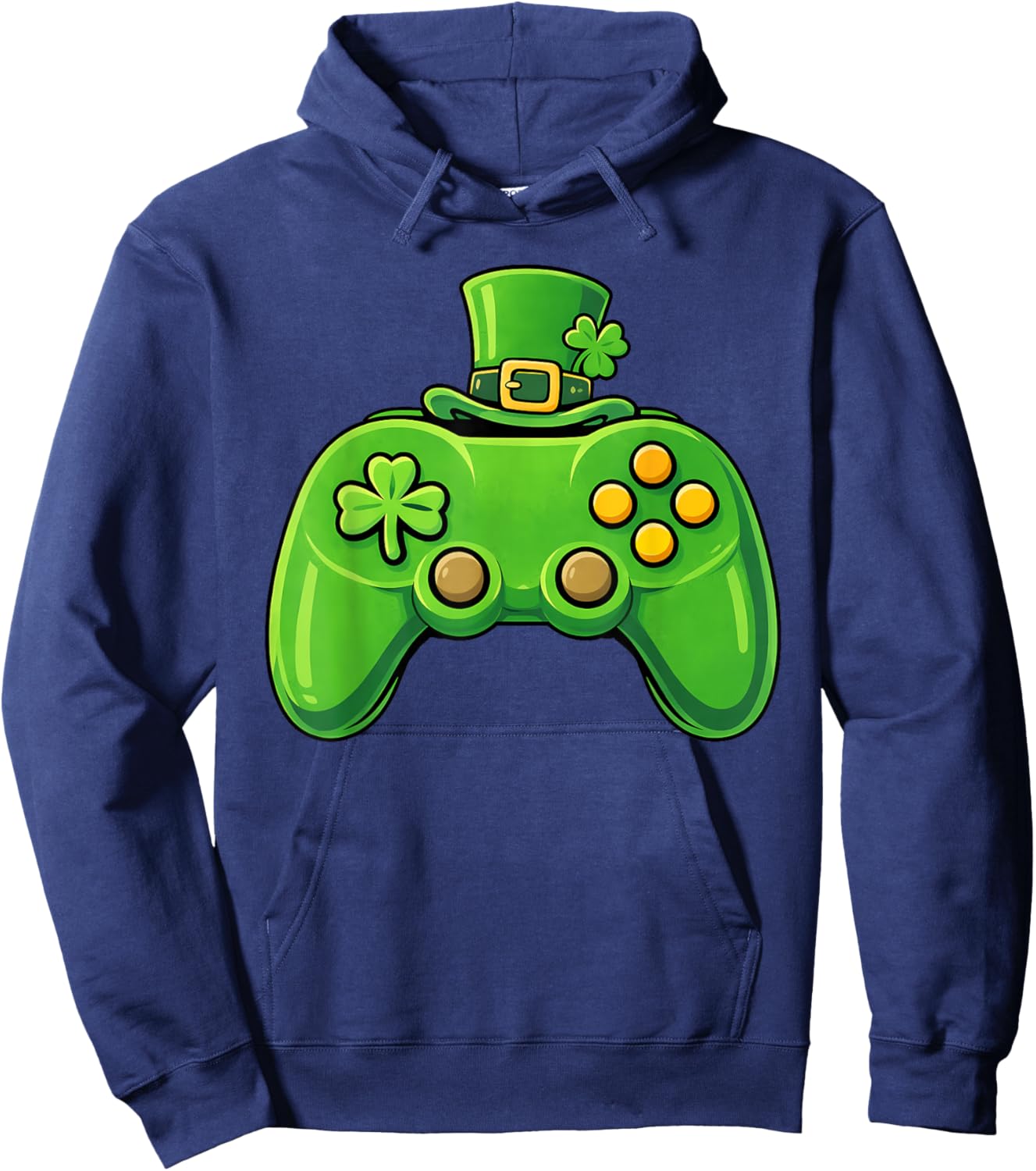 Kids Monster Truck Shamrock St Patrick's Day Boys Hoodie - Hoodie | Navy