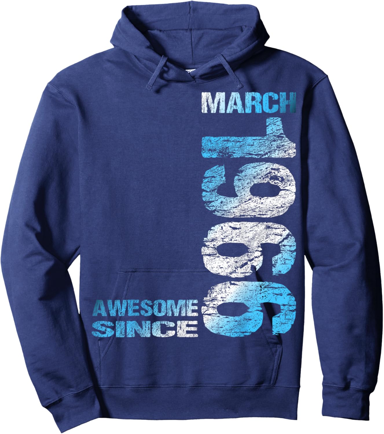 Awesome Since March 1966 60th Birthday Hoodie - Hoodie | Navy