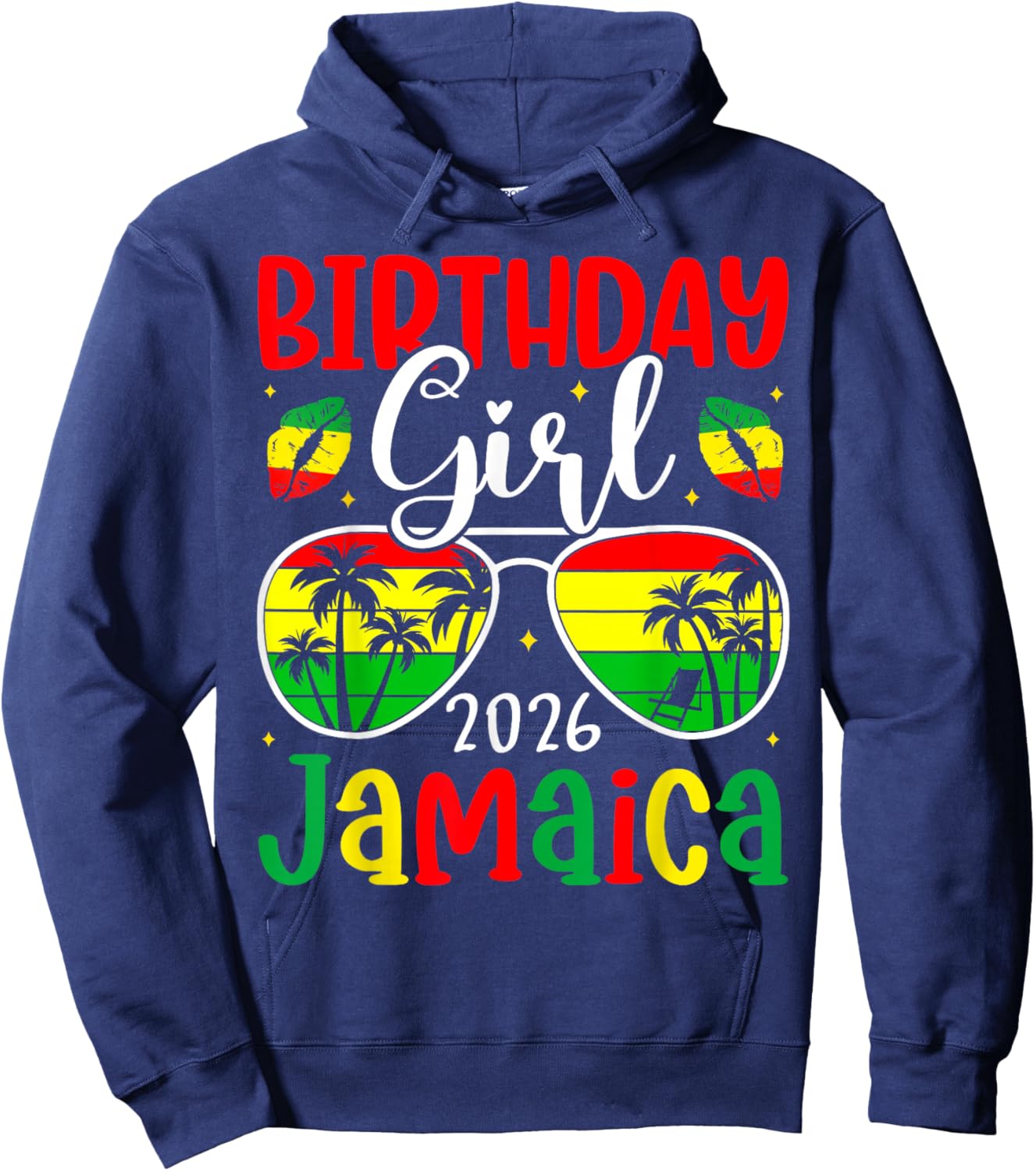 Jamaica Birthday Girl 2026 Bday Crew Party Jamaican Women Hoodie - Hoodie | Navy