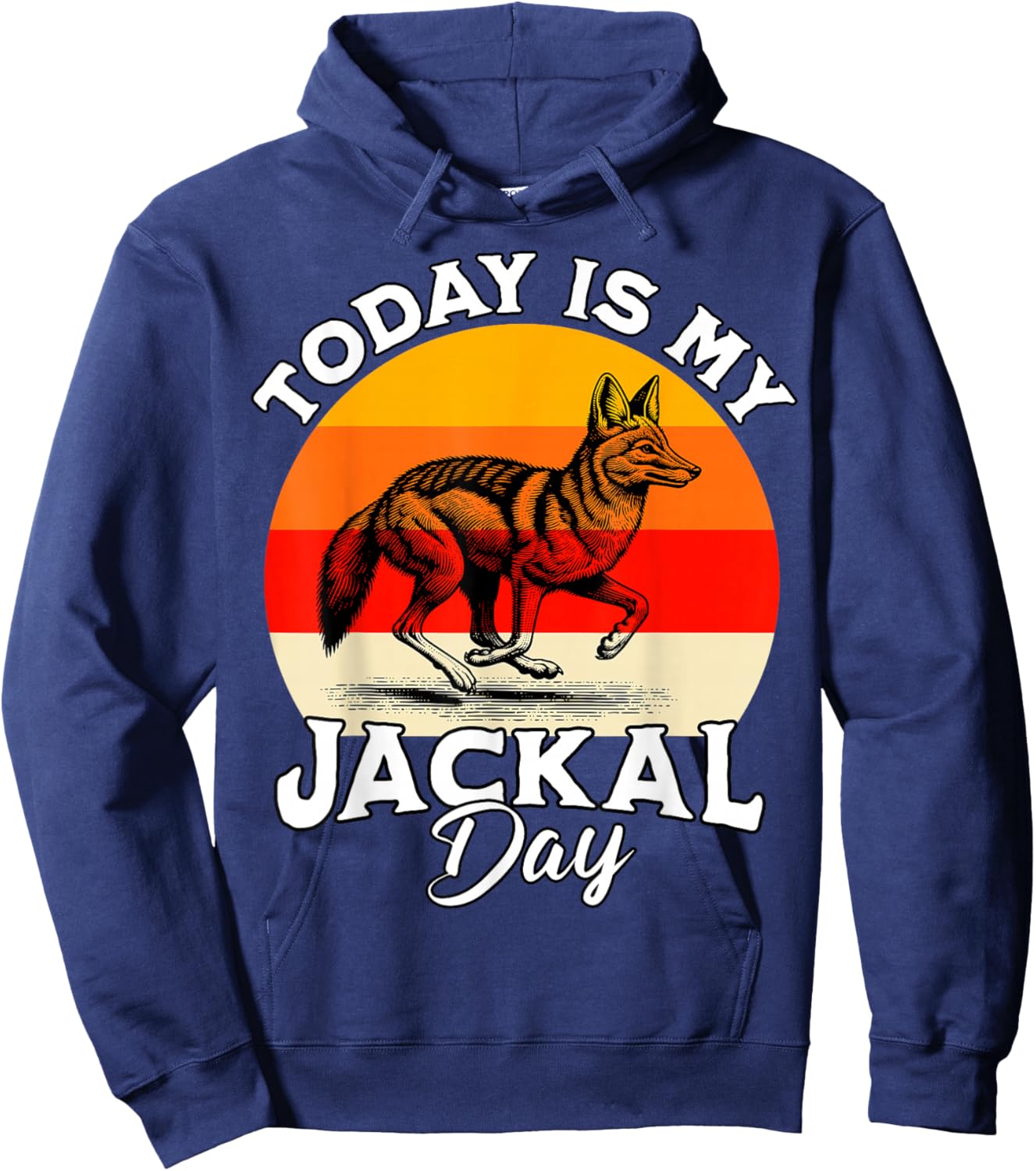 Funny Jackal Hoodie - Hoodie | Navy