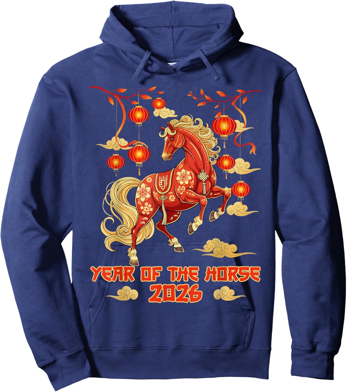 Happy Chinese New Year 2026 Year of The Horse Hoodie - Hoodie | Navy