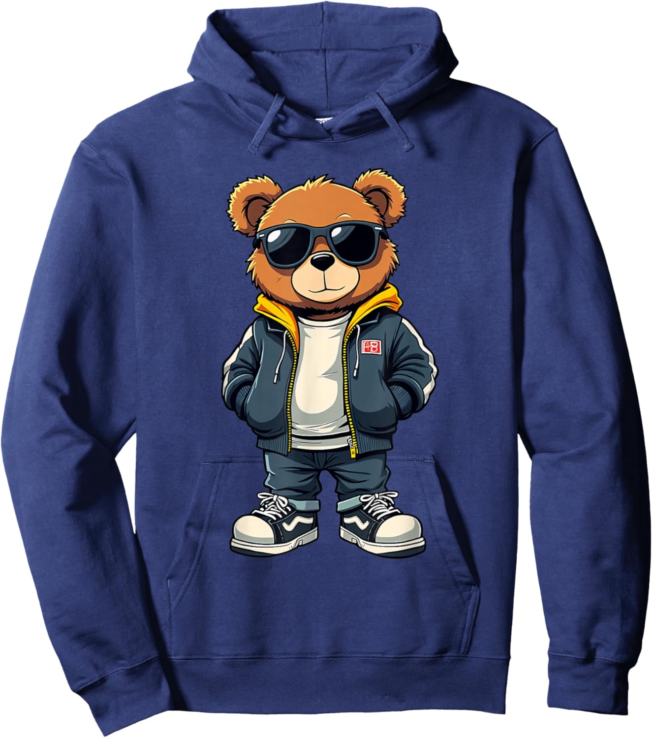Cool Teddy Bear Graphic Men Women Boy Girl Kids Hoodie - Hoodie | Navy