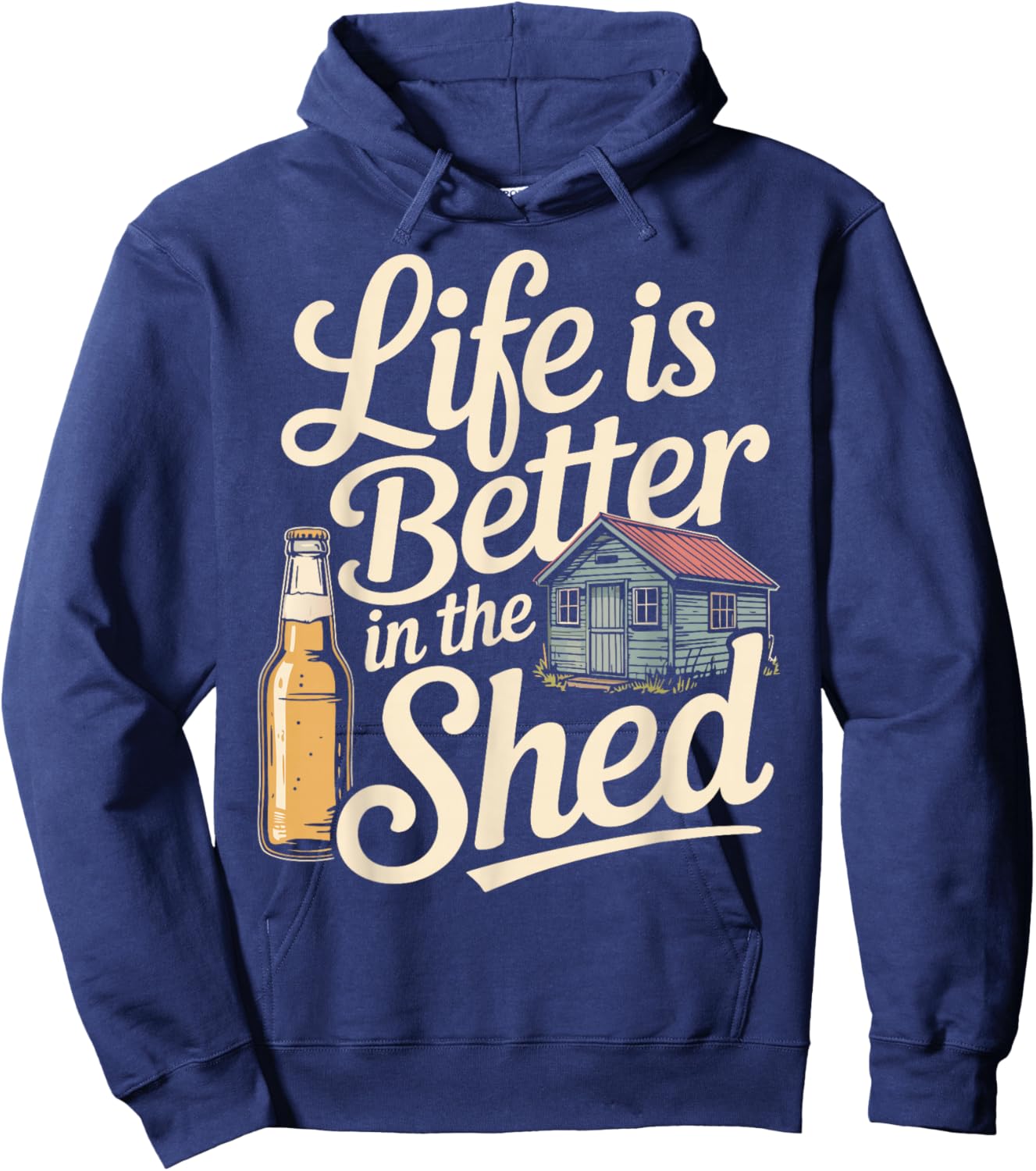 Funny Shed Bar Hoodie - Hoodie | Navy