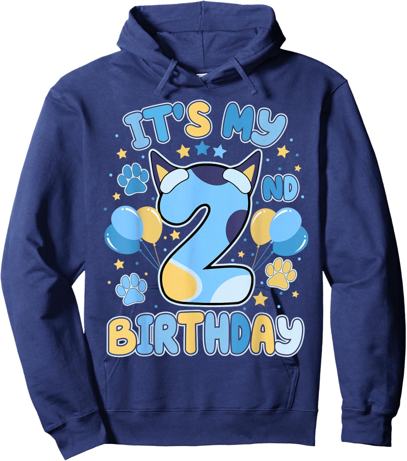 It’s My 2nd Birthday Two Boy Toddlers Dog Lovers Puppy Theme Hoodie - Hoodie | Navy