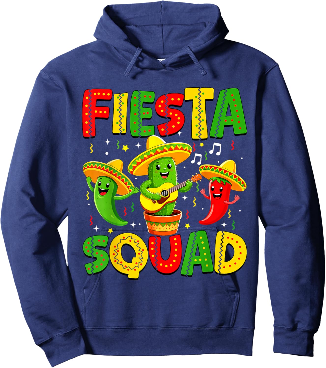 Fiesta Squad Cinco De Mayo Women Boys Girls Kids Hoodie - Hoodie | Navy