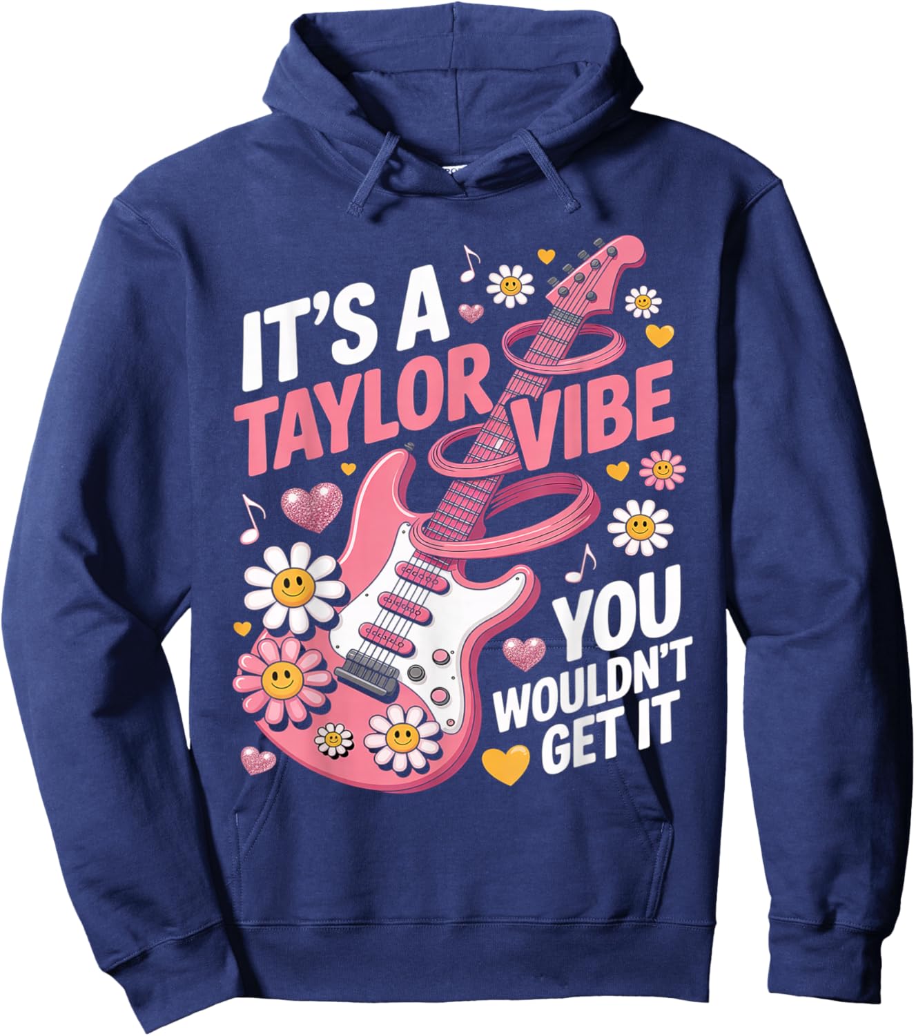 Girl Retro Taylor First Name Personalized Groovy 70's 80's Hoodie - Hoodie | Navy