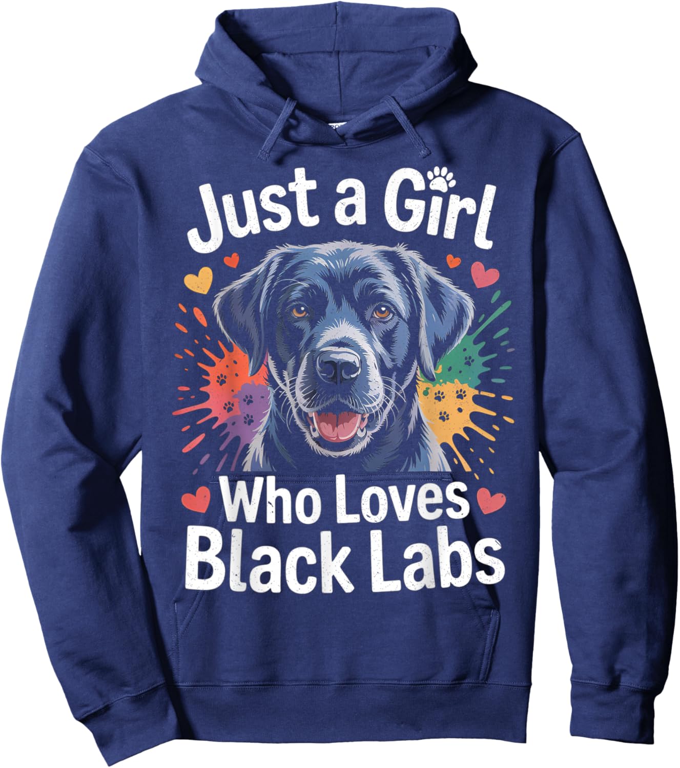 Just A Girl Who Loves Black Labs - Labrador Dog Lover Hoodie - Hoodie | Navy