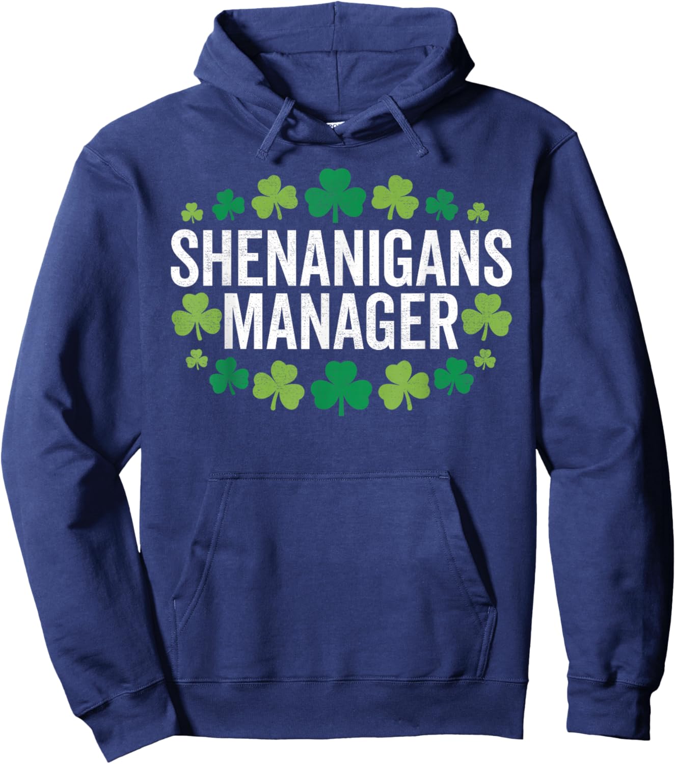 Shenanigans Coordinator Shamrock St Patricks Day Hoodie - Hoodie | Navy