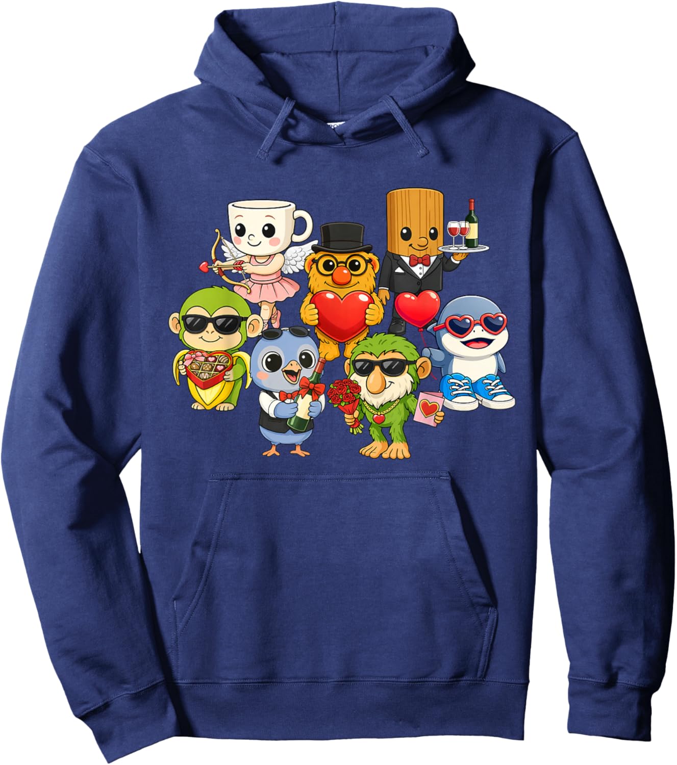 Baby Brainrot Valentines Day 2026 Cute Meme Kids Los Dicen Hoodie - Hoodie | Navy