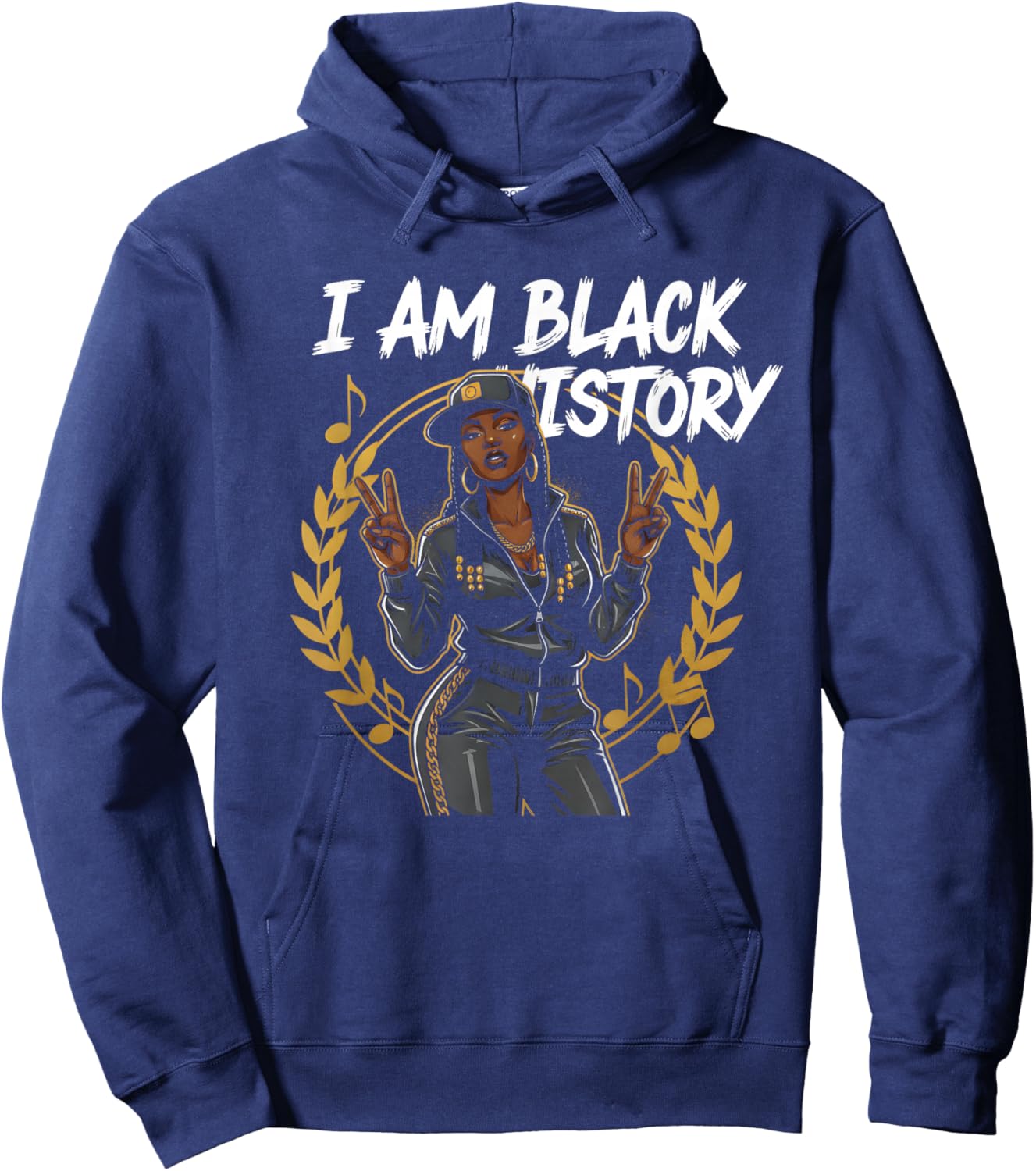 I Am Black History Africa Saying Black History Month Hoodie - Hoodie | Navy