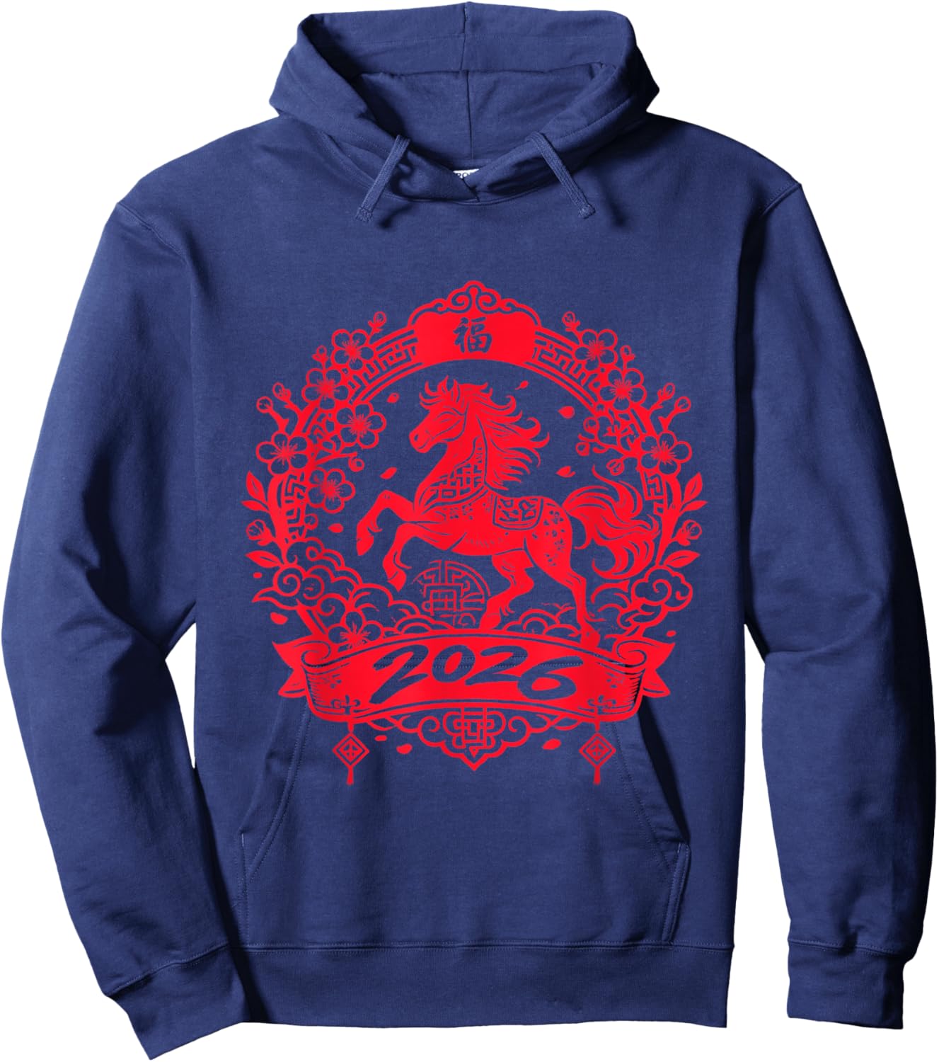 Chinese New Year 2026 Horse Gifts Man Luna Hoodie - Hoodie | Navy