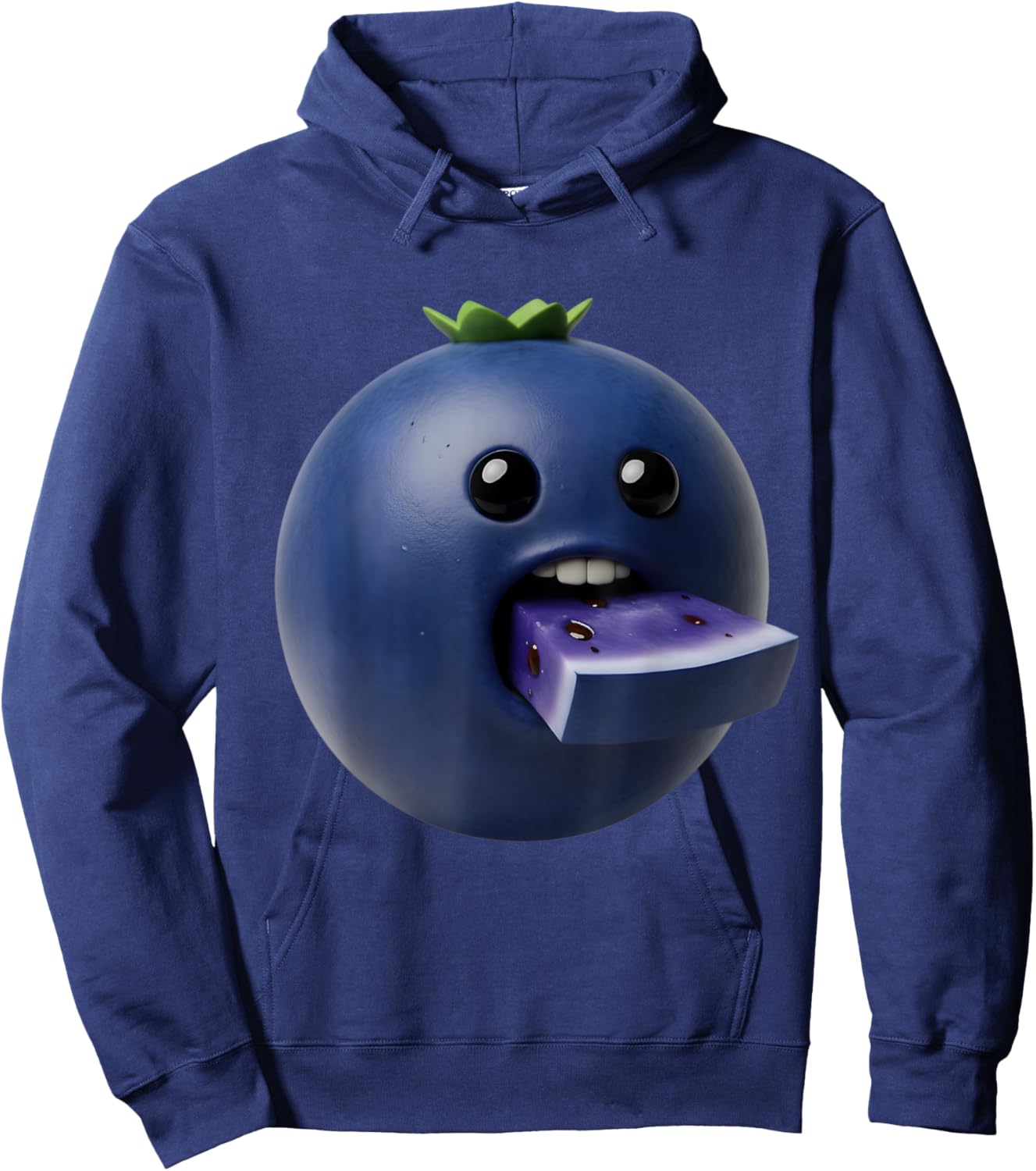 Niche Fruits Funny Blueberry Meme Brainrot Surreal Hoodie - Hoodie | Navy
