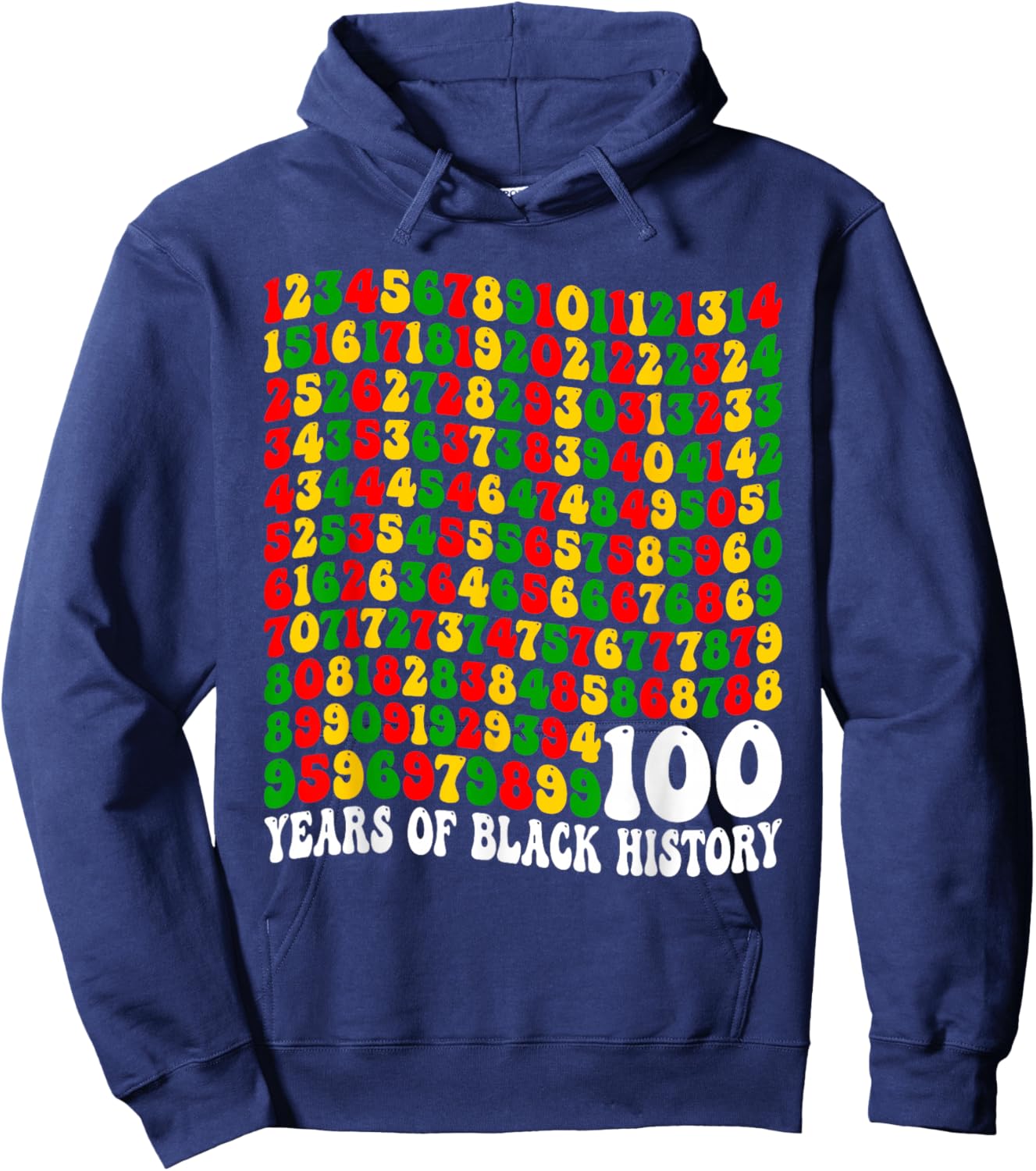 100 Years of Black History Pride African Heritage Teacher Hoodie - Hoodie | Navy