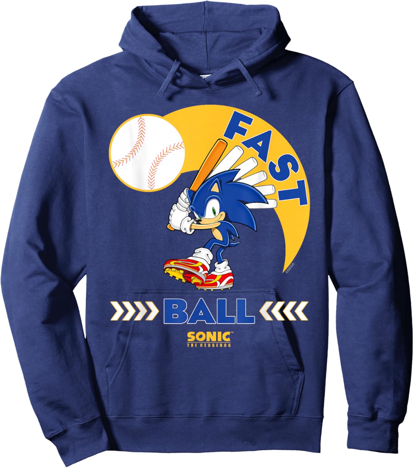 Sonic The Hedgehog - Sonic Fast Ball Hoodie - Hoodie | Navy