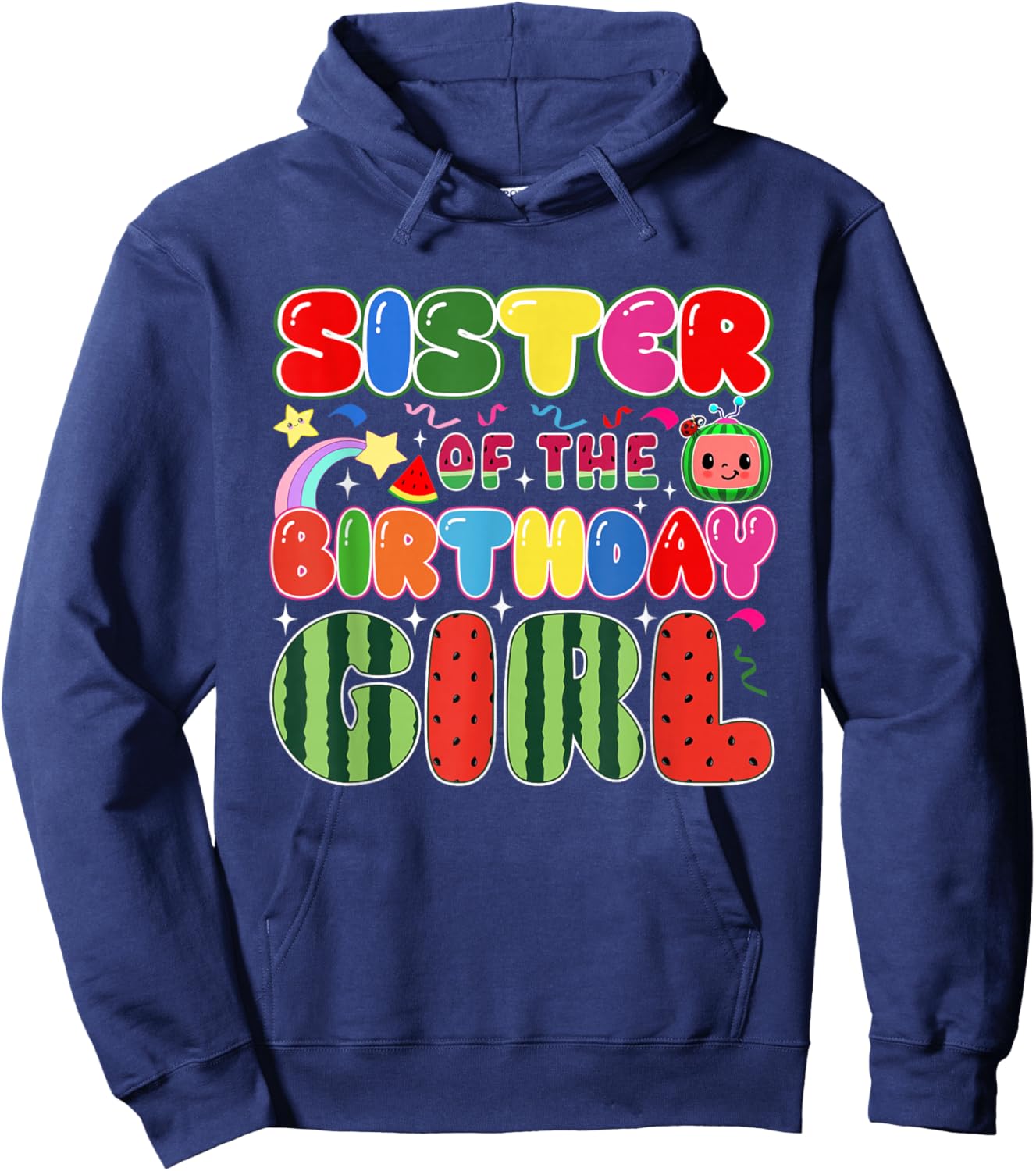 Sister of The Birthday Girl Melon Family Matching Funny Hoodie - Hoodie | Navy