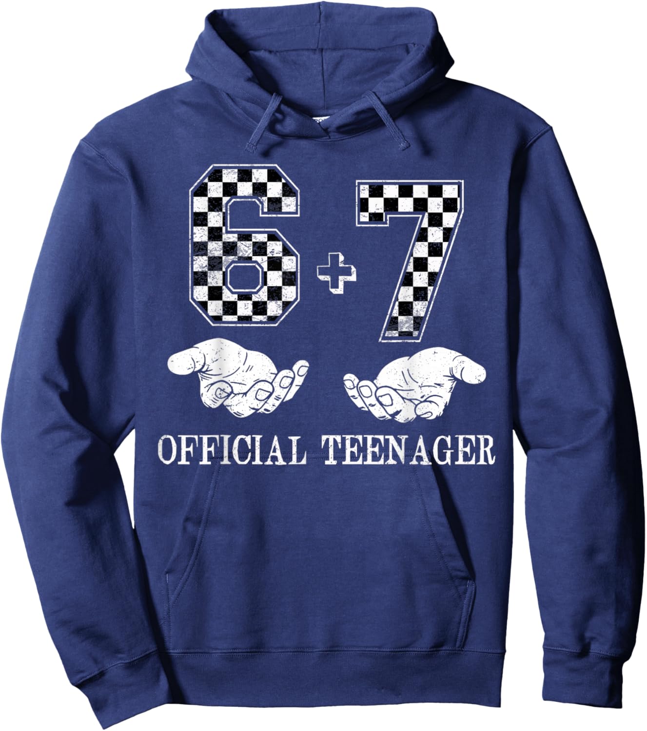 6+7 Official Teenager 13th Birthday 13 Year Old Boys Kids Hoodie - Hoodie | Navy