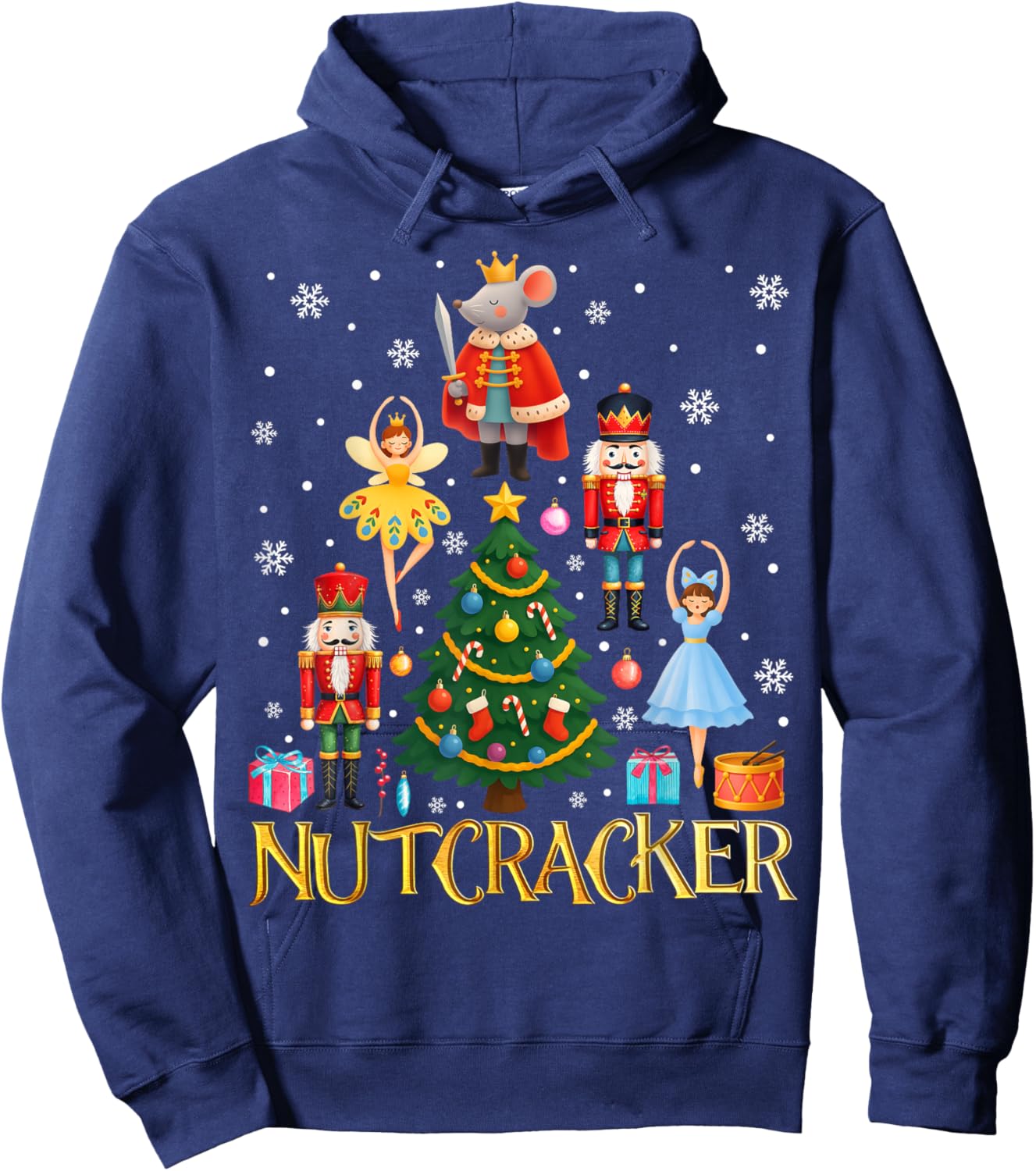 Christmas Nutcracker Squad Ballet Dance Women Girls Kids Hoodie - Hoodie | Navy