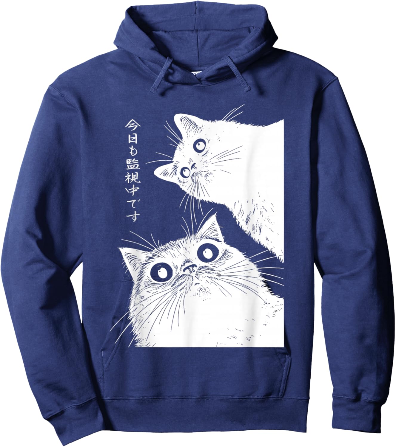 The cat is Watching Today Hoodie - Hoodie | Navy