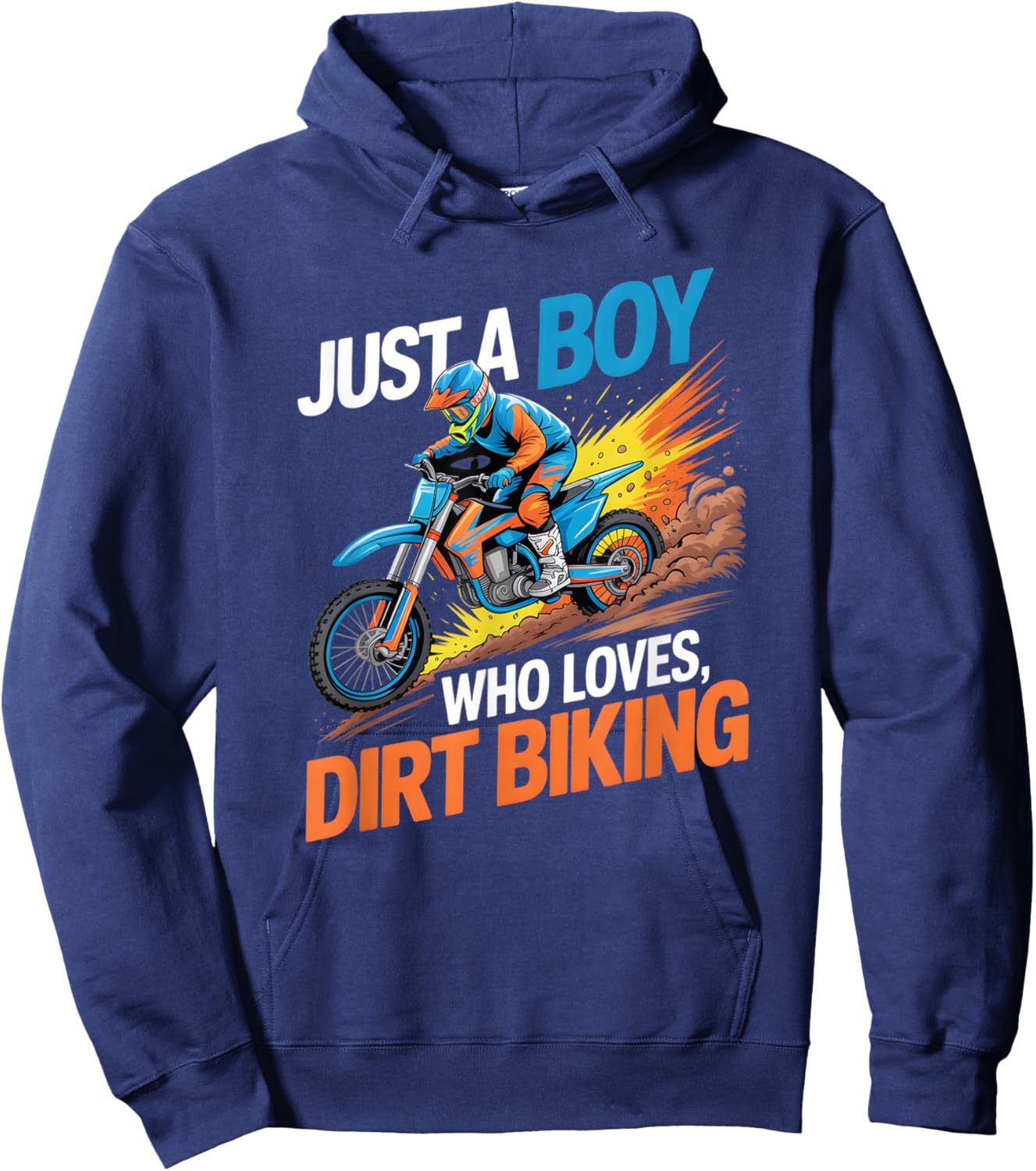 Boys Dirt Biking Hoodie - Hoodie | Navy