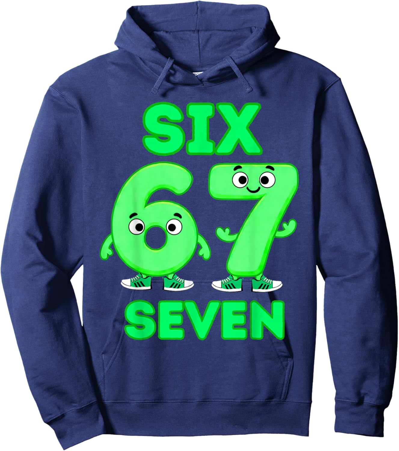 67 Italian brainrot Funny Italian Brainrot Kids 67 Six Seven Hoodie - Hoodie | Navy