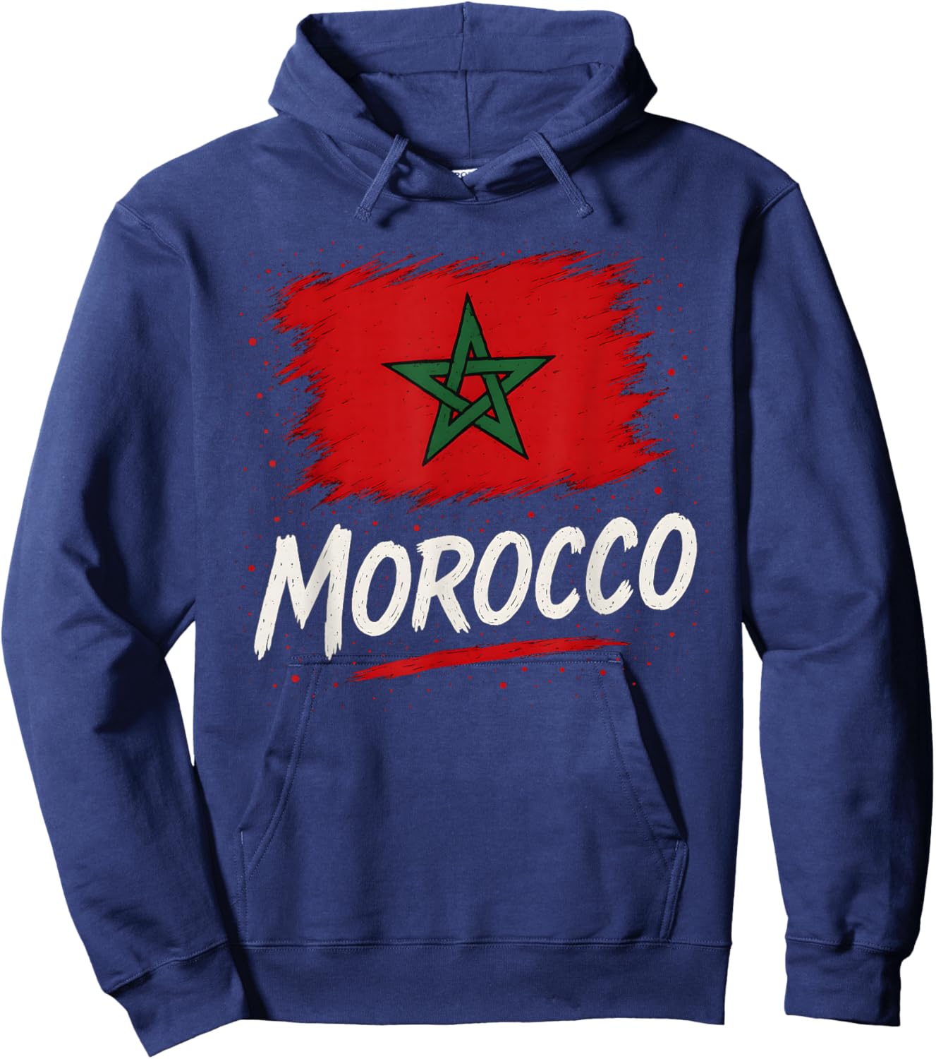 Morocco Moroccan Flag Hoodie - Hoodie | Navy