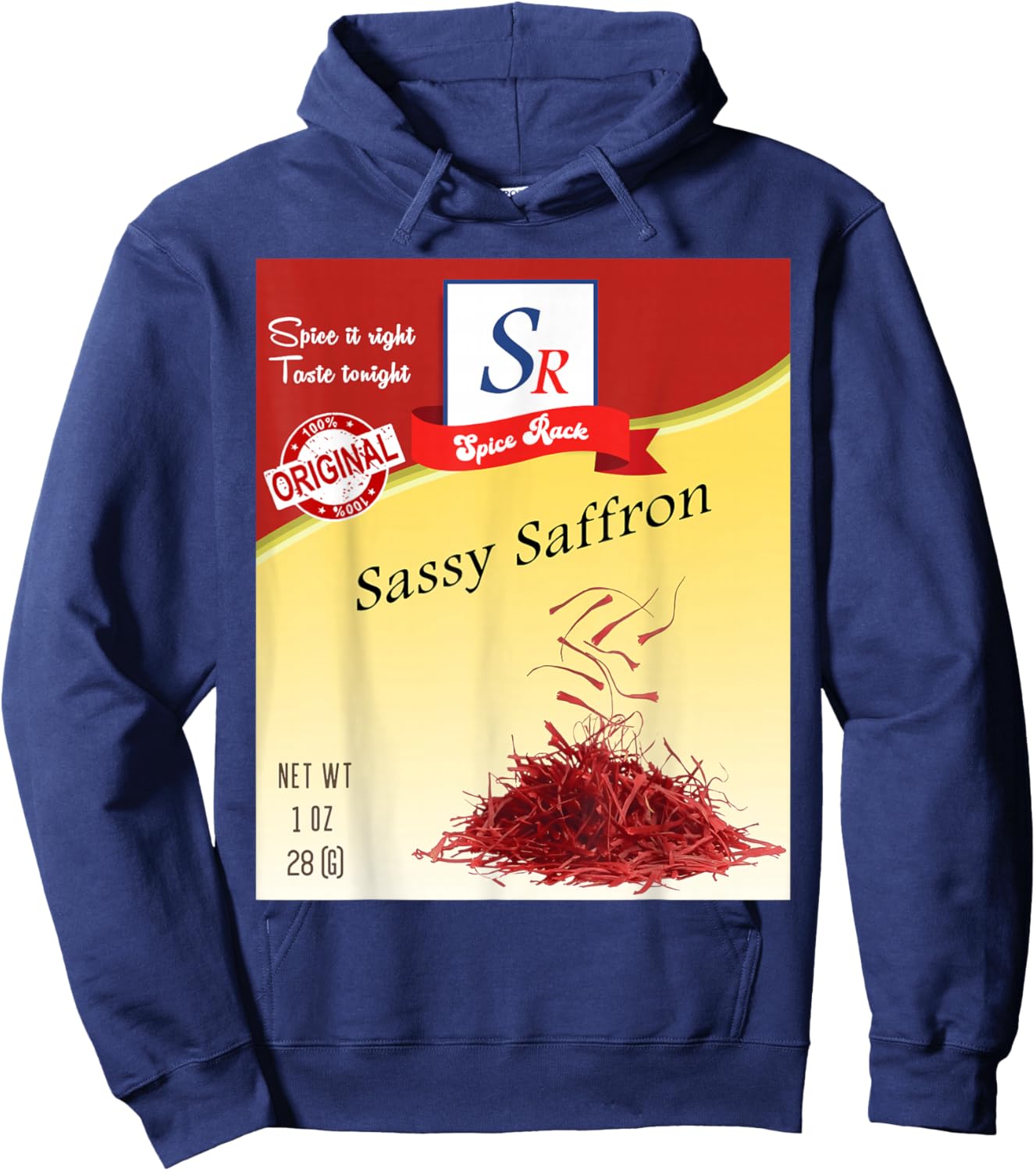 Sassy Saffron Spice Condiment Costume Spice Group Costumes Hoodie - Hoodie | Navy
