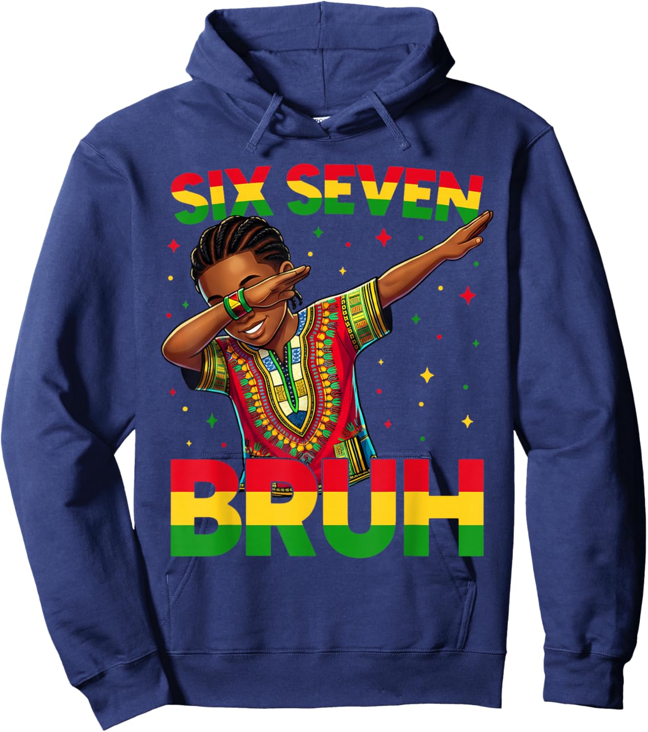 Bruh Dabbing Black History Month African 67 Meme Boys Kids Hoodie - Hoodie | Navy