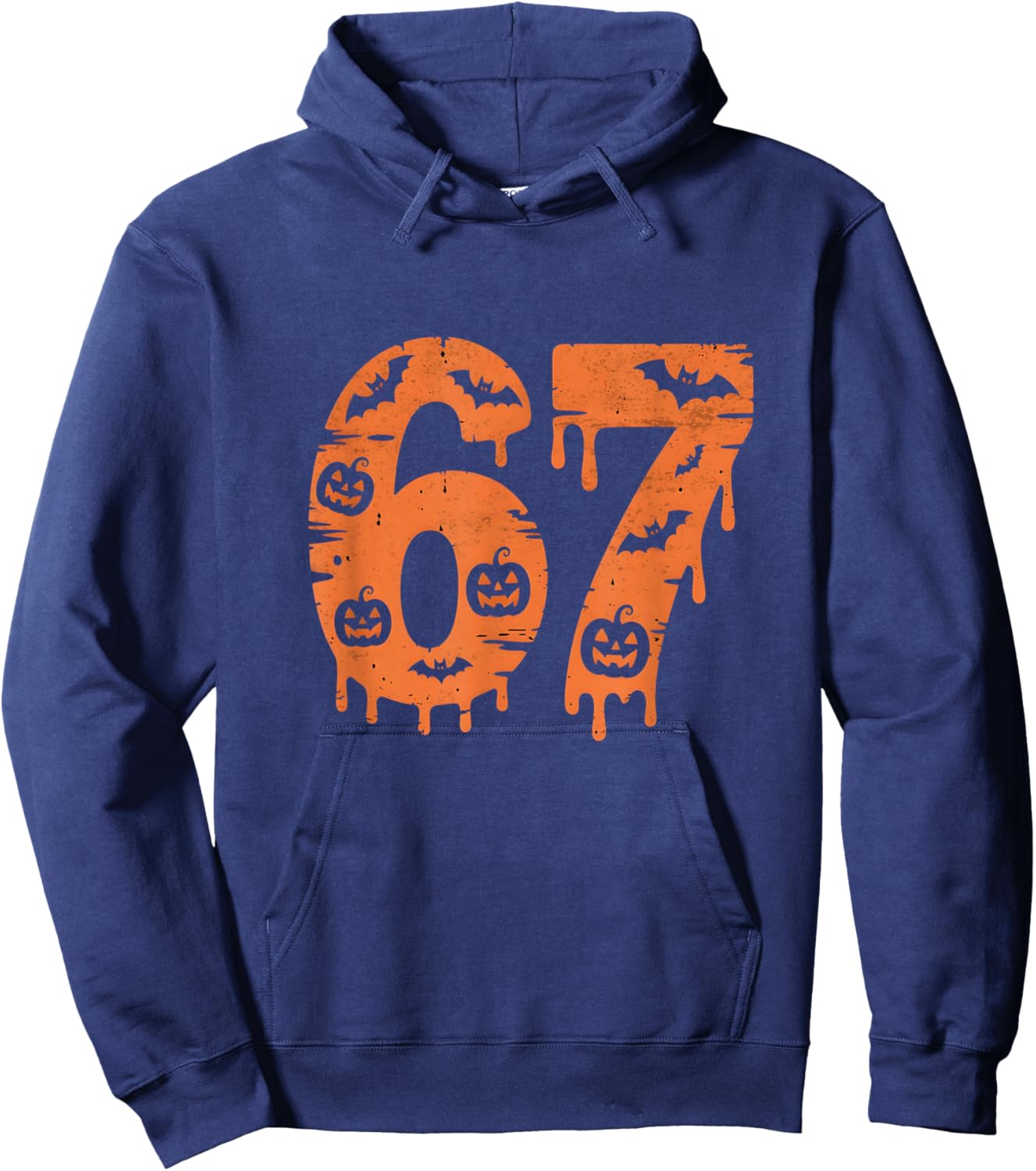 67 Six Seven Meme Funny Halloween Hoodie - Hoodie | Navy