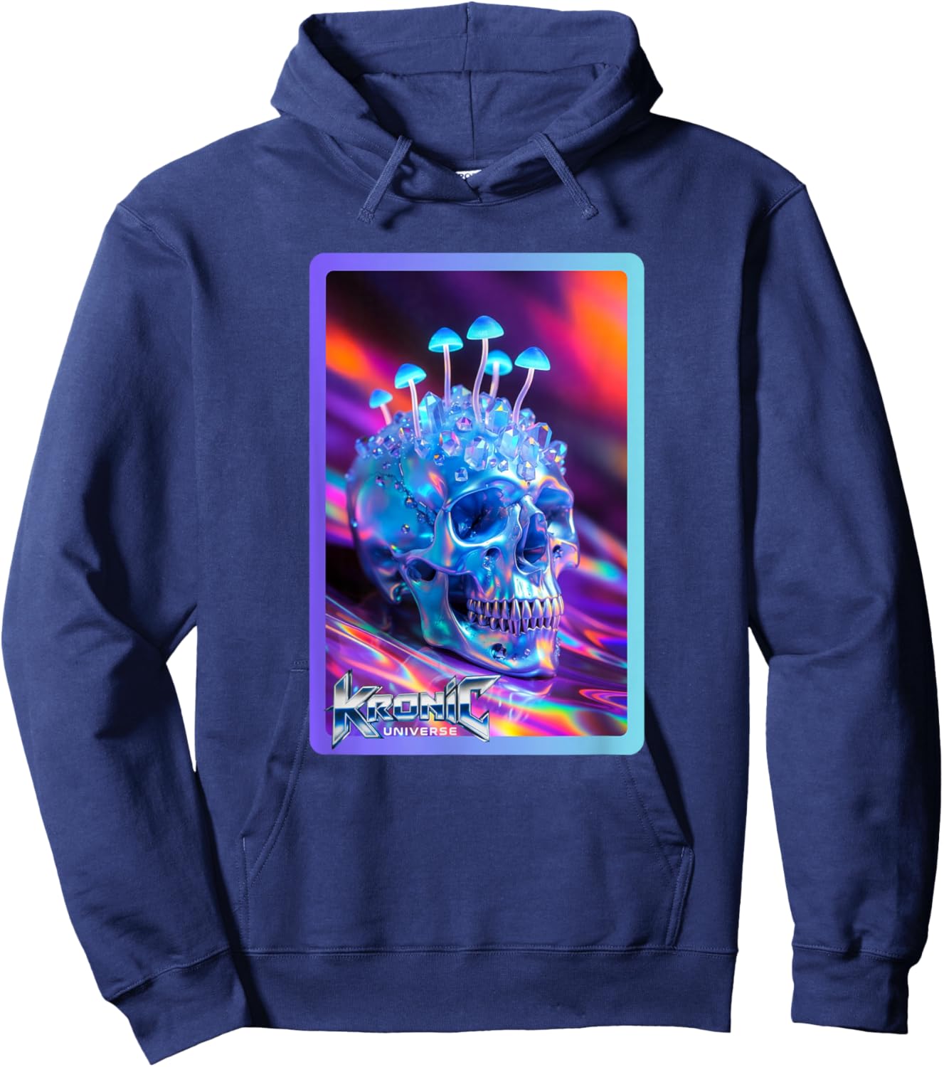 Blue Shroom Head Hoodie - Hoodie | Navy
