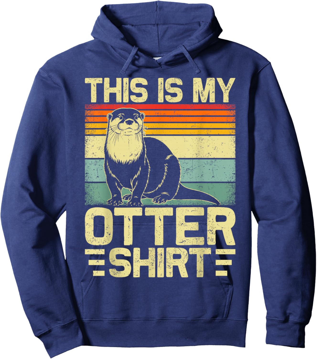 Cute Otter Art Women Sea Otters Animal Lover Hoodie - Hoodie | Navy