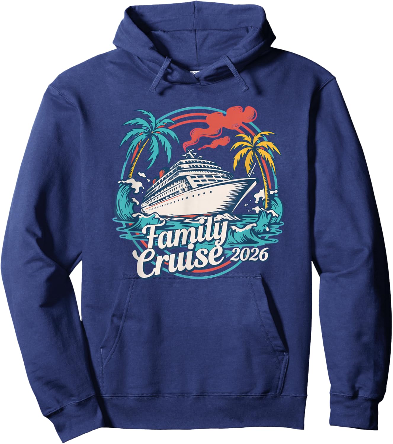 Family Cruise 2026 Summer Beach Vacation Family Matching Hoodie - Hoodie | Navy