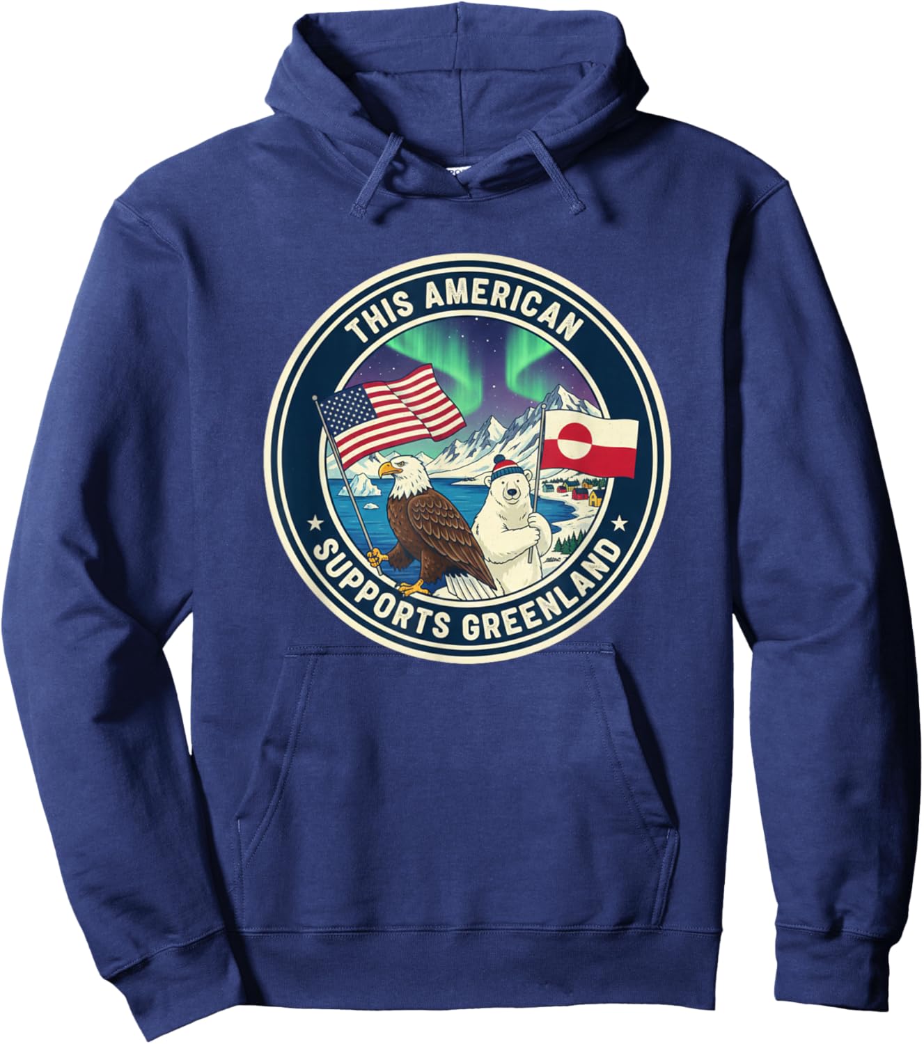This American Supports Greenland Hoodie - Hoodie | Navy