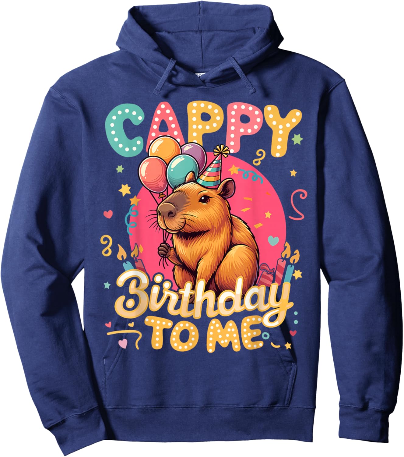 Cappy Birthday to Me Capy Birthday Cute Capybara Boys Girls Hoodie - Hoodie | Navy
