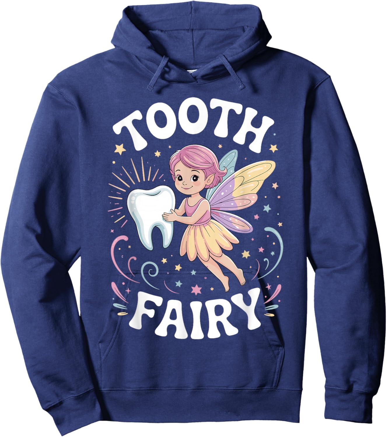 Funny Tooth Fairy Art Women Boys Girls Tooth Fairy Hoodie - Hoodie | Navy