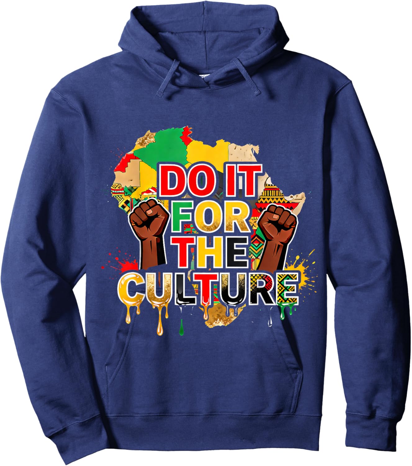 Do It for The Culture Black Pride African Heritage Design Hoodie - Hoodie | Navy