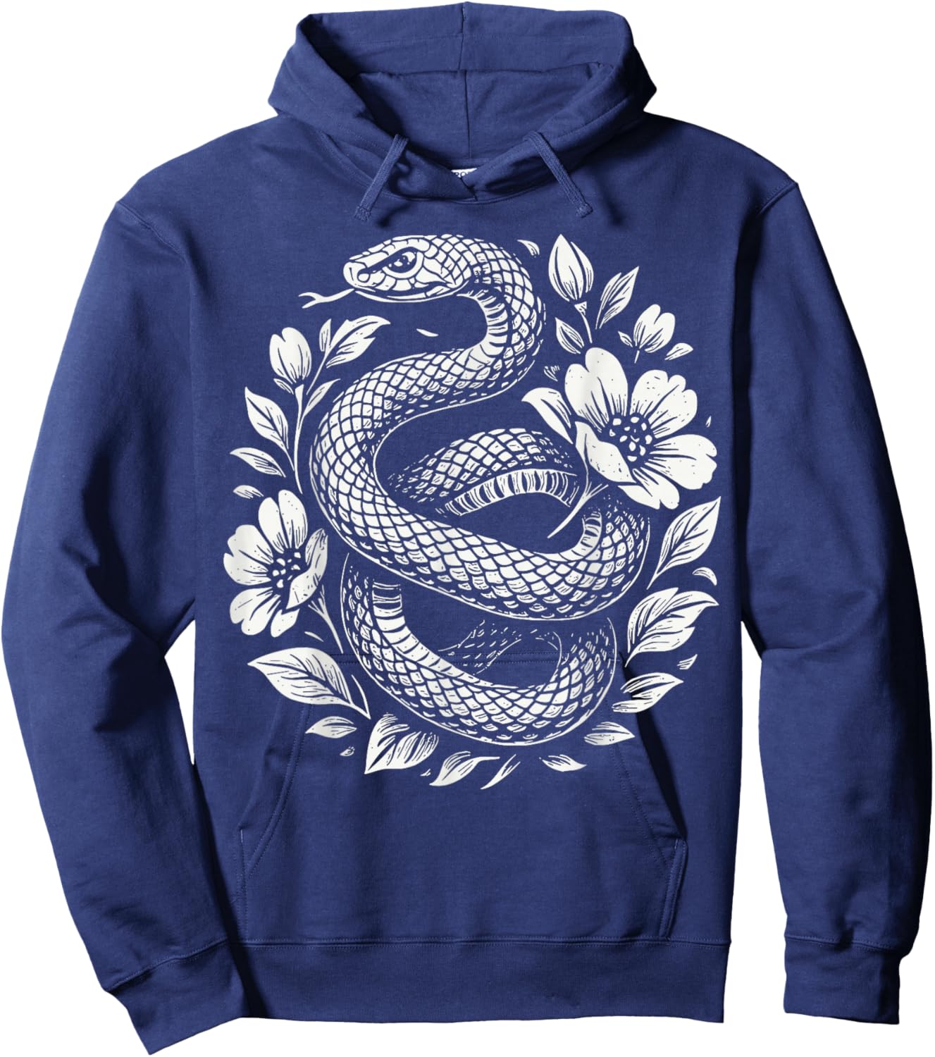 Floral Snake Hoodie - Hoodie | Navy