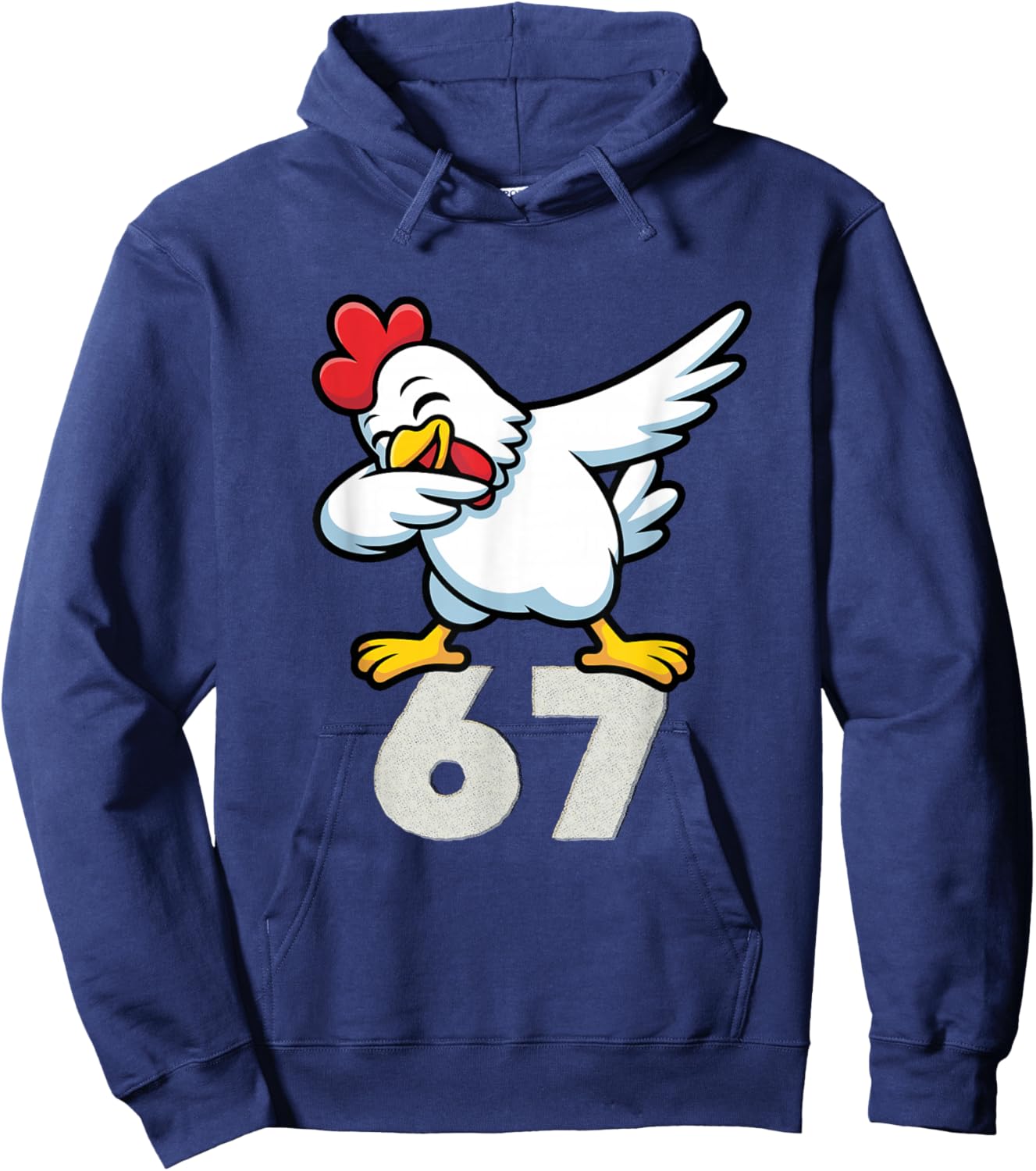 Funny Dabbing Chicken 6 7 Shirt – Kids 67 Farm Six Seven Hoodie - Hoodie | Navy