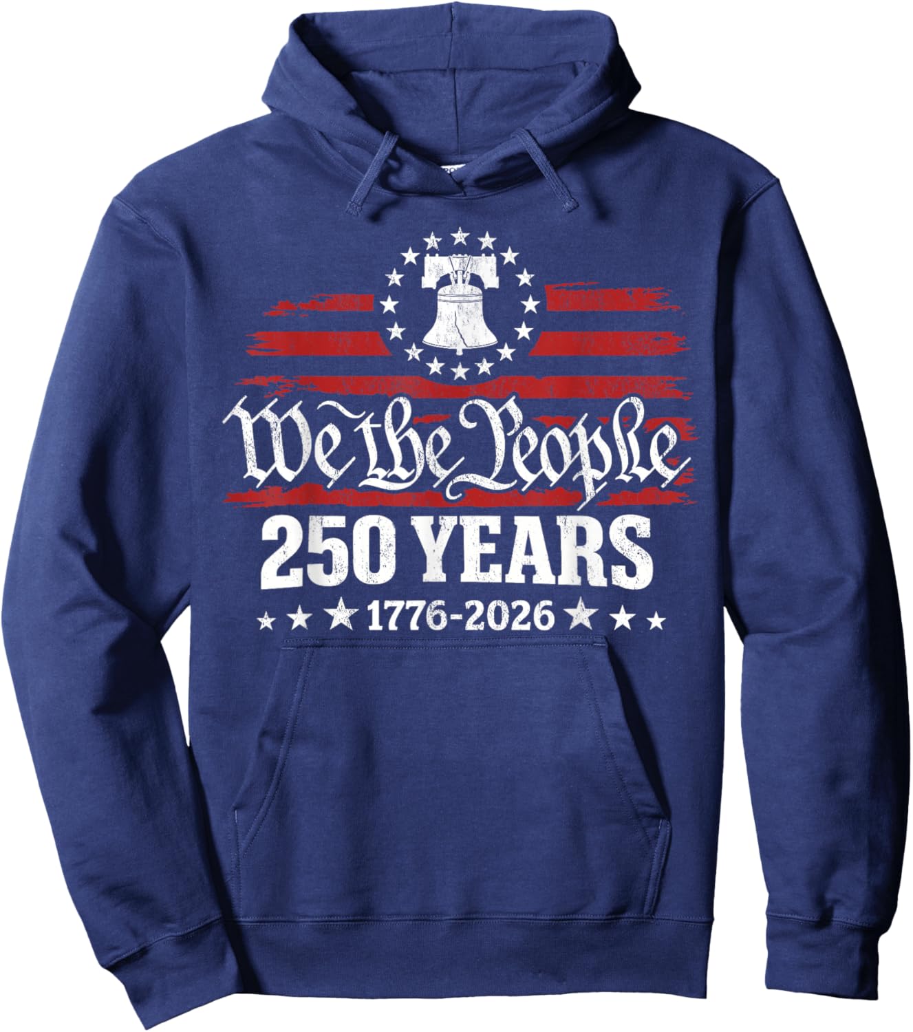 USA 250 Years 1776-2026 We The People Liberty Bell Hoodie - Hoodie | Navy