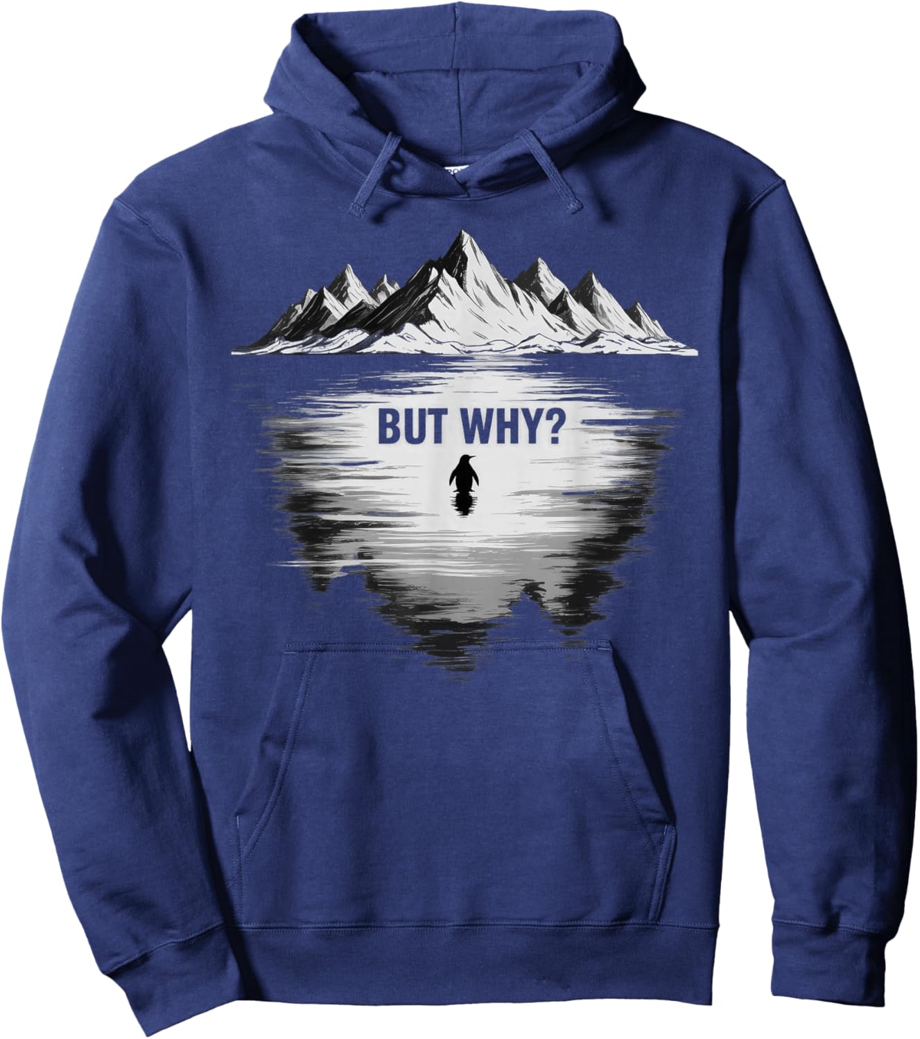 Penguin But Why Hoodie - Hoodie | Navy