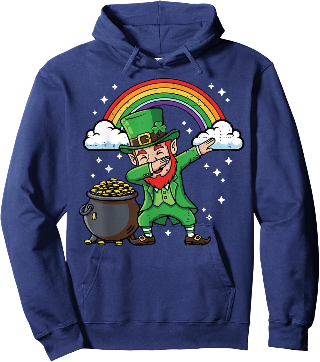 St Patricks Day Leprechaun Dab Saint Paddys Men Women Kids Hoodie - Hoodie | Navy