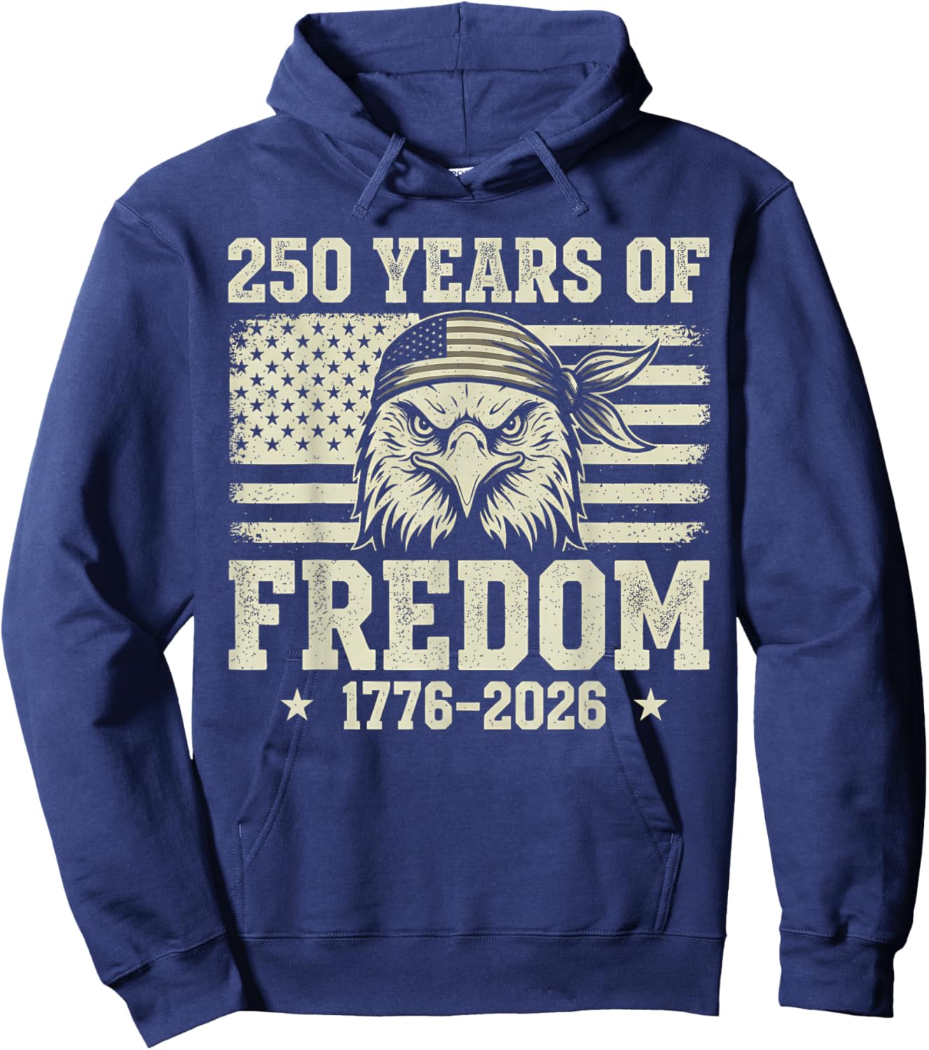 Flag Vintage 250 Years American 1776 2026 250th USA Birthday Hoodie - Hoodie | Navy