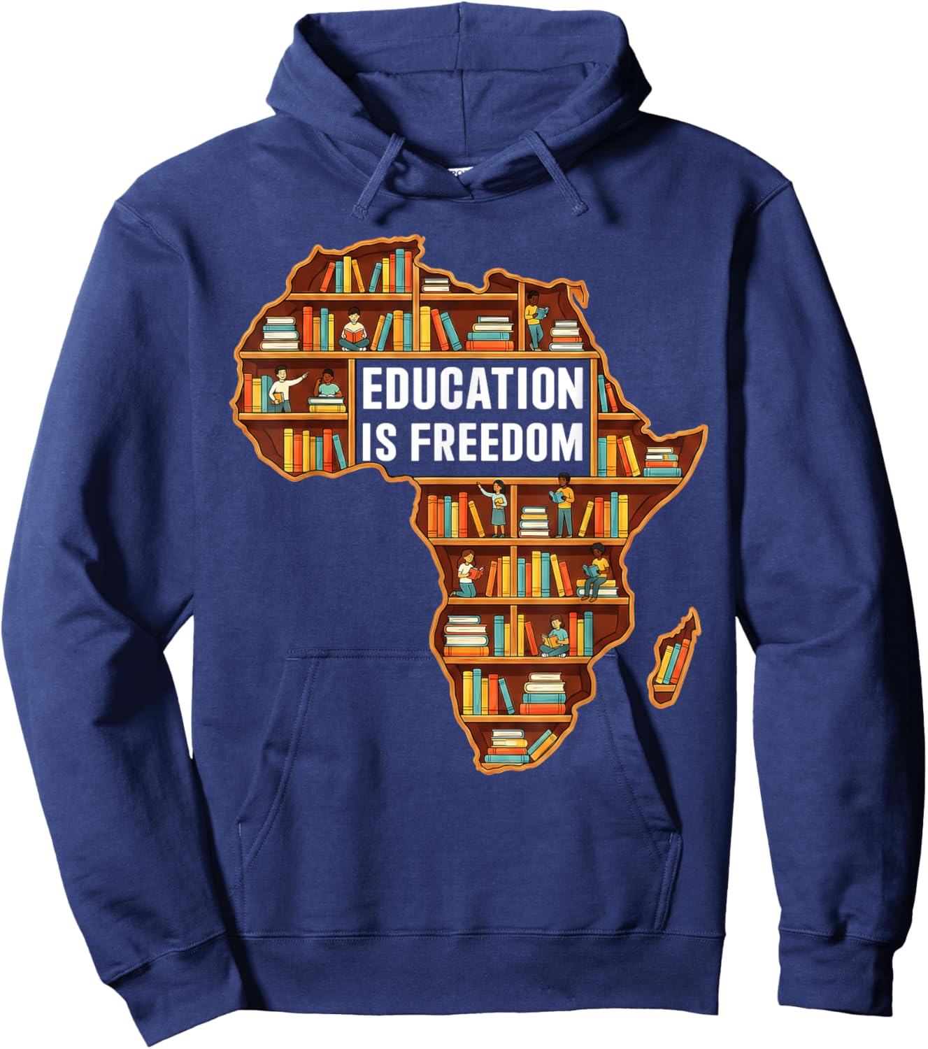 Black History Month Men Leaders African Attire Kid Hoodie - Hoodie | Navy