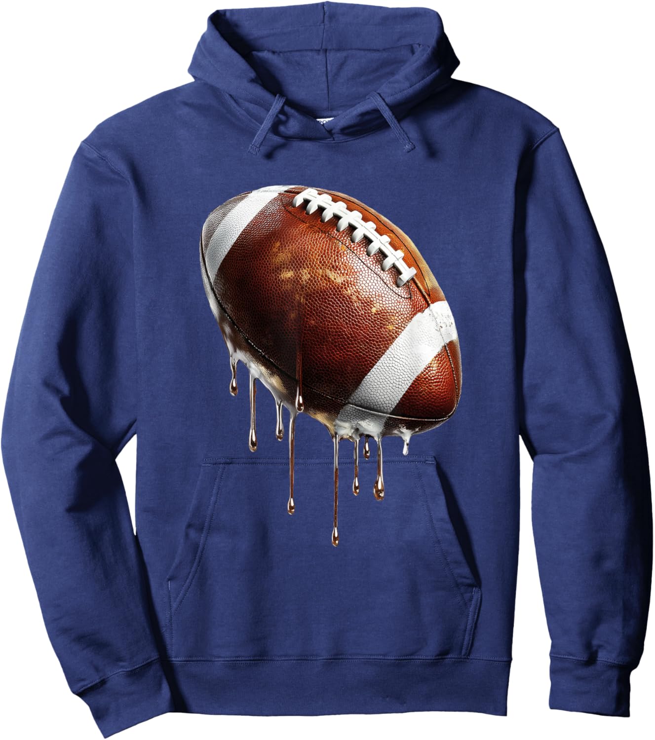 Football Game Day Drip Graphic Hoodie - Hoodie | Navy