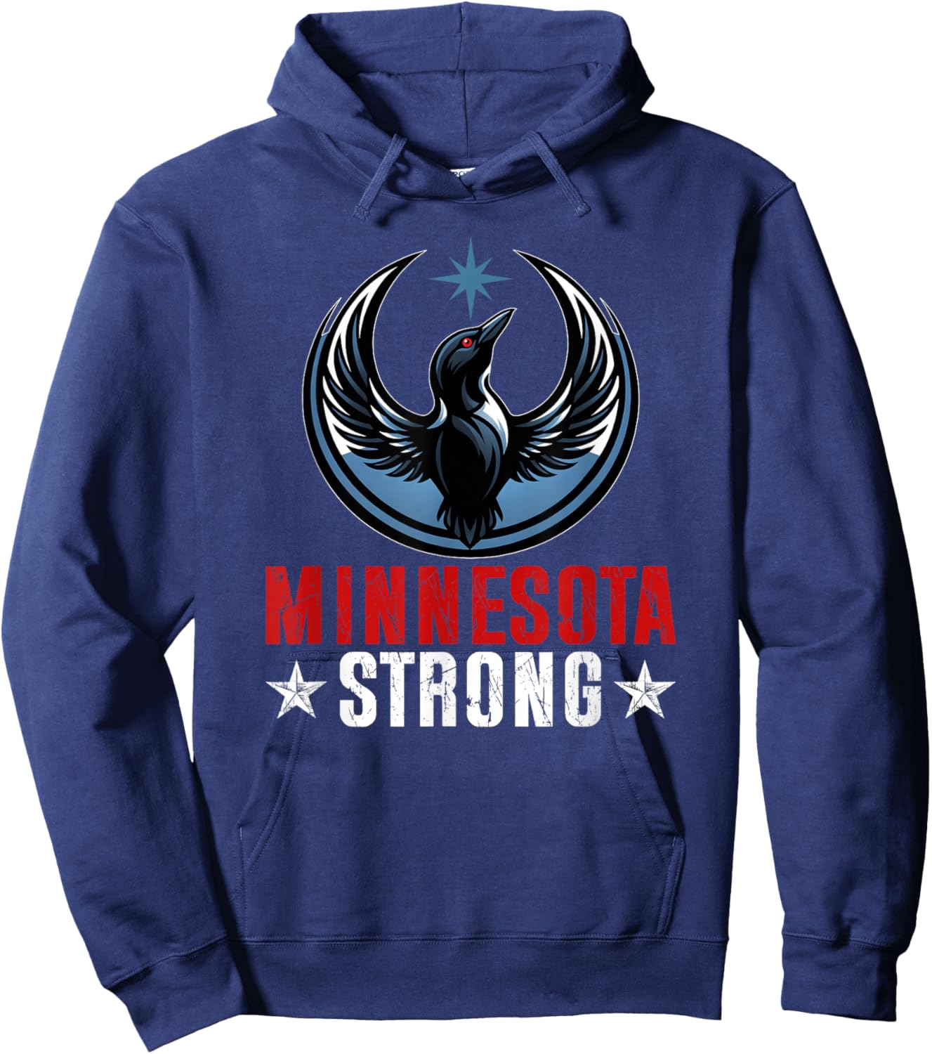 Retro Vintage Minnesota Strong Hoodie - Hoodie | Navy